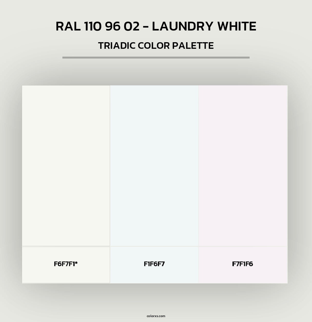 RAL 110 96 02 - Laundry White - Triadic Color Palette