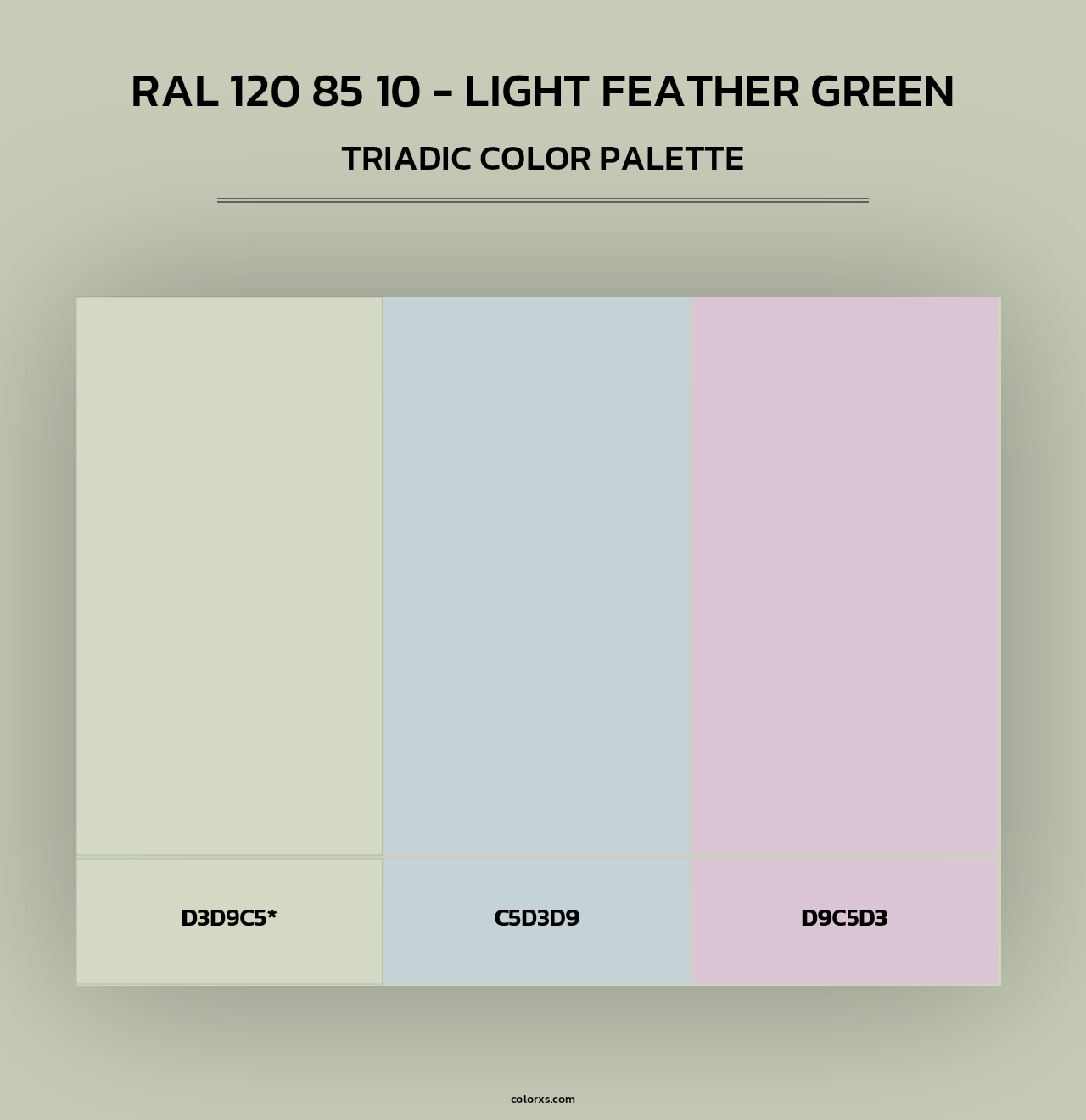 RAL 120 85 10 - Light Feather Green - Triadic Color Palette