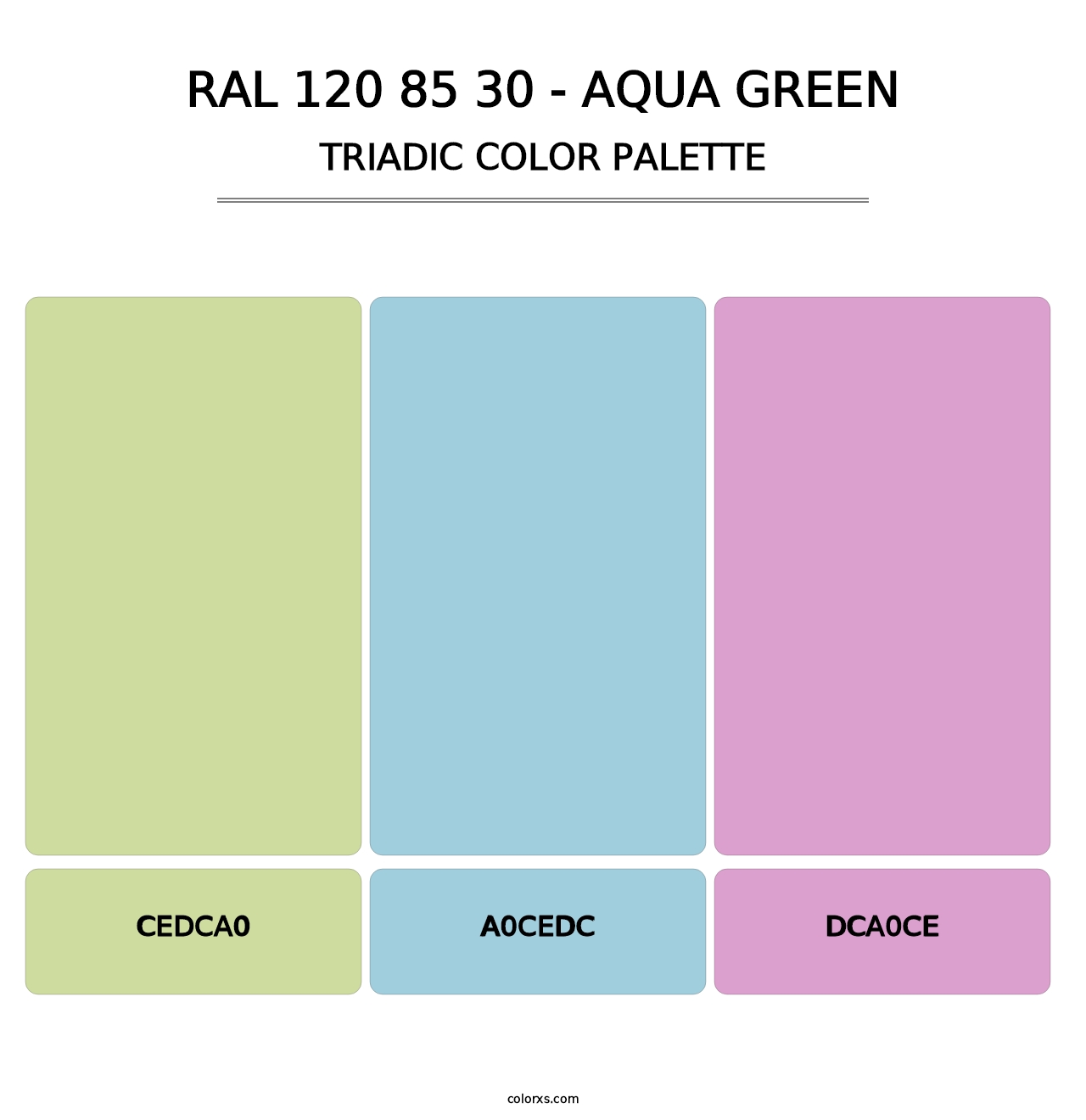 RAL 120 85 30 - Aqua Green - Triadic Color Palette