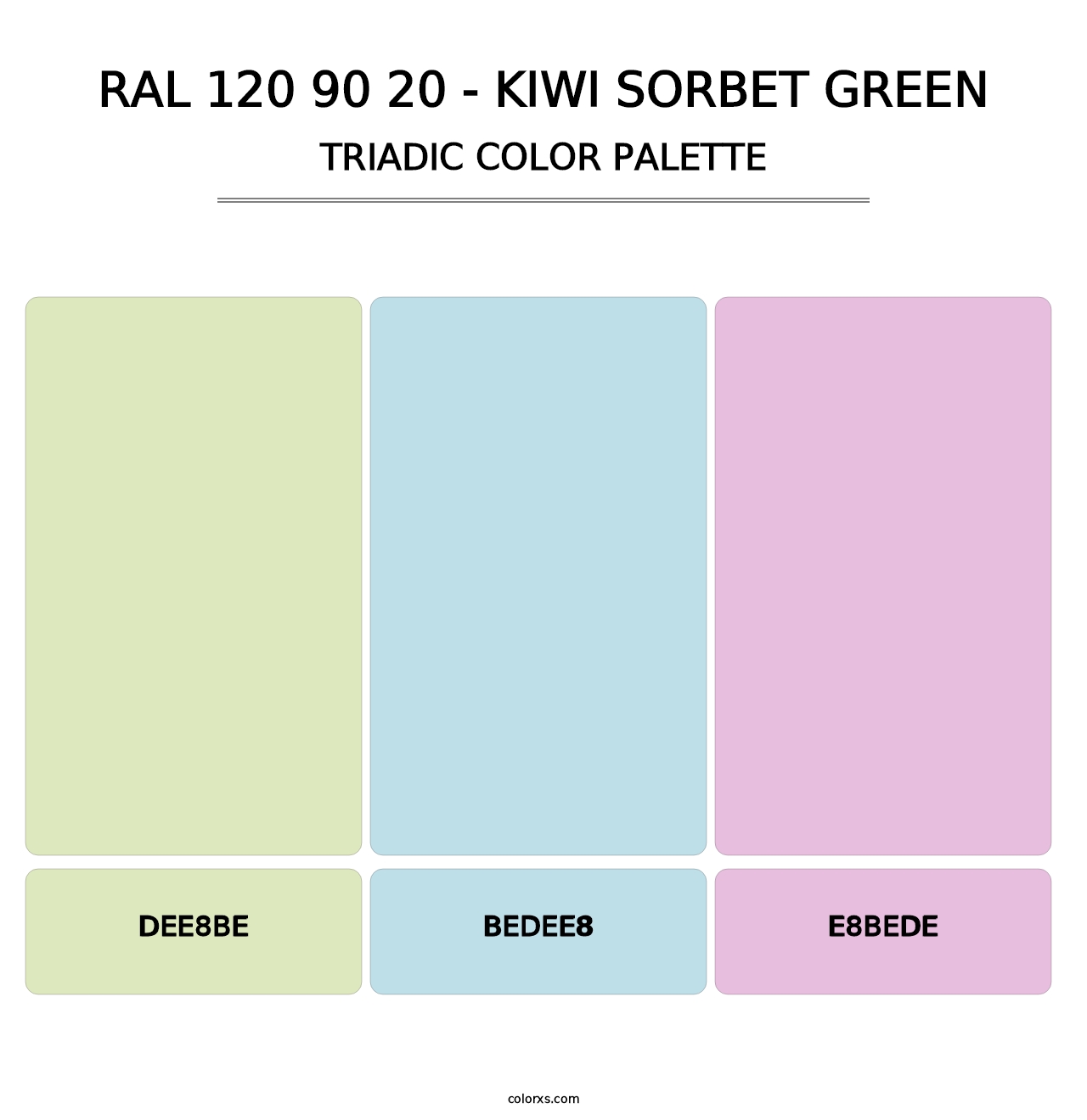 RAL 120 90 20 - Kiwi Sorbet Green - Triadic Color Palette