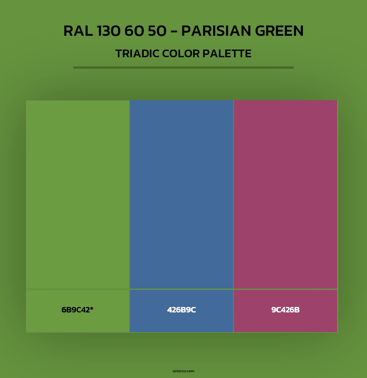 RAL 130 60 50 - Parisian Green - Triadic Color Palette