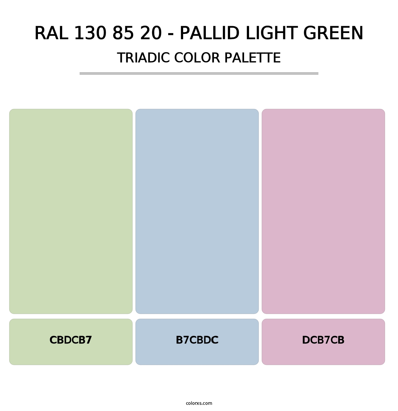 RAL 130 85 20 - Pallid Light Green - Triadic Color Palette