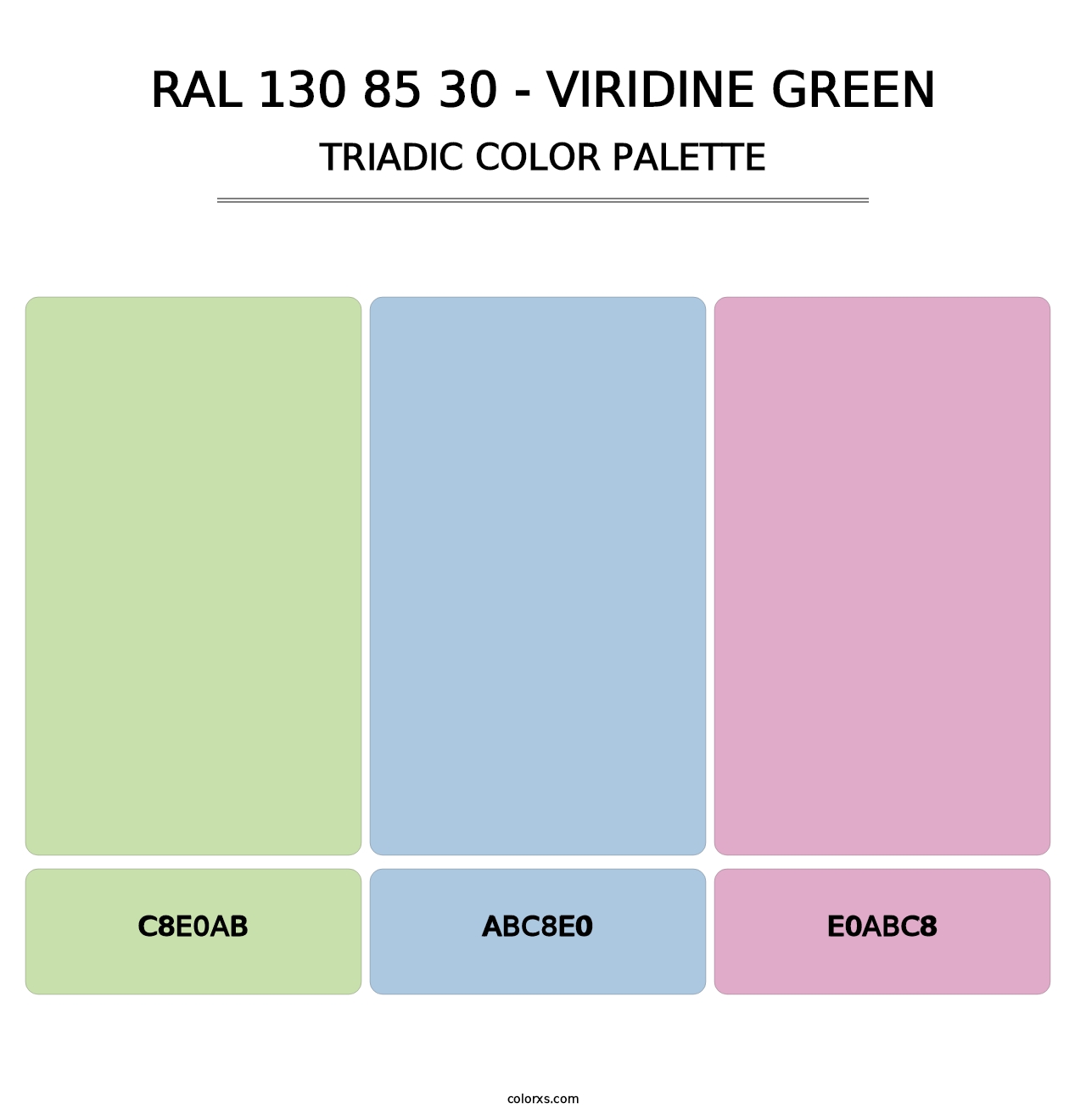 RAL 130 85 30 - Viridine Green - Triadic Color Palette