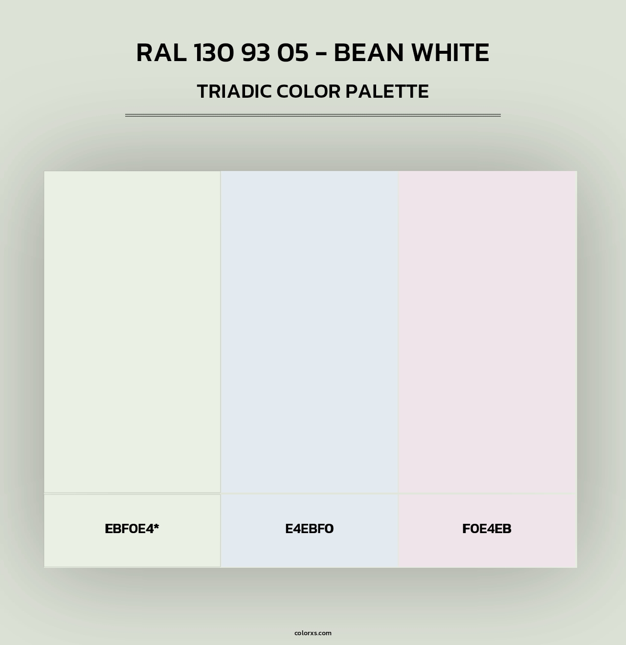 RAL 130 93 05 - Bean White - Triadic Color Palette