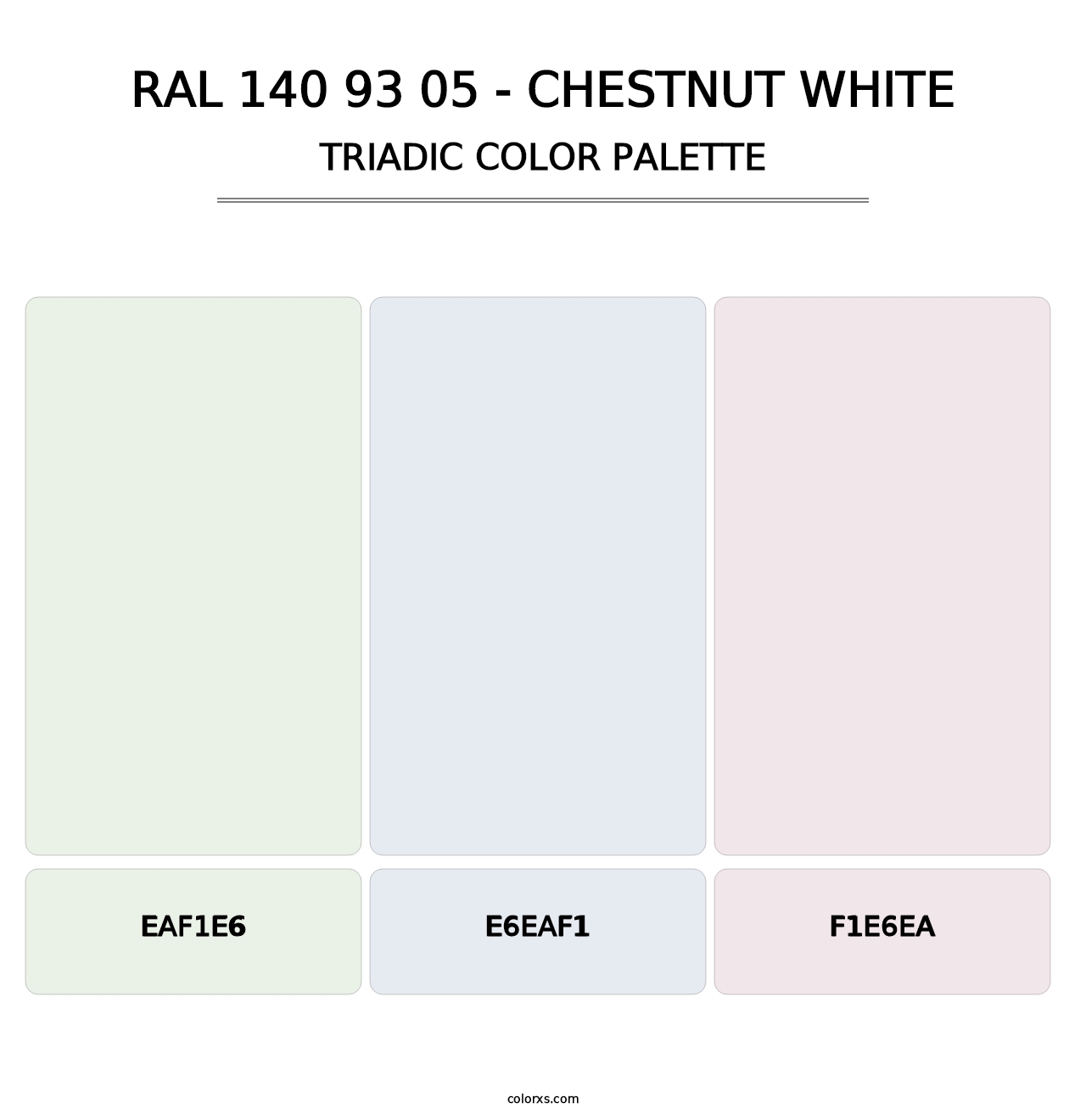 RAL 140 93 05 - Chestnut White - Triadic Color Palette