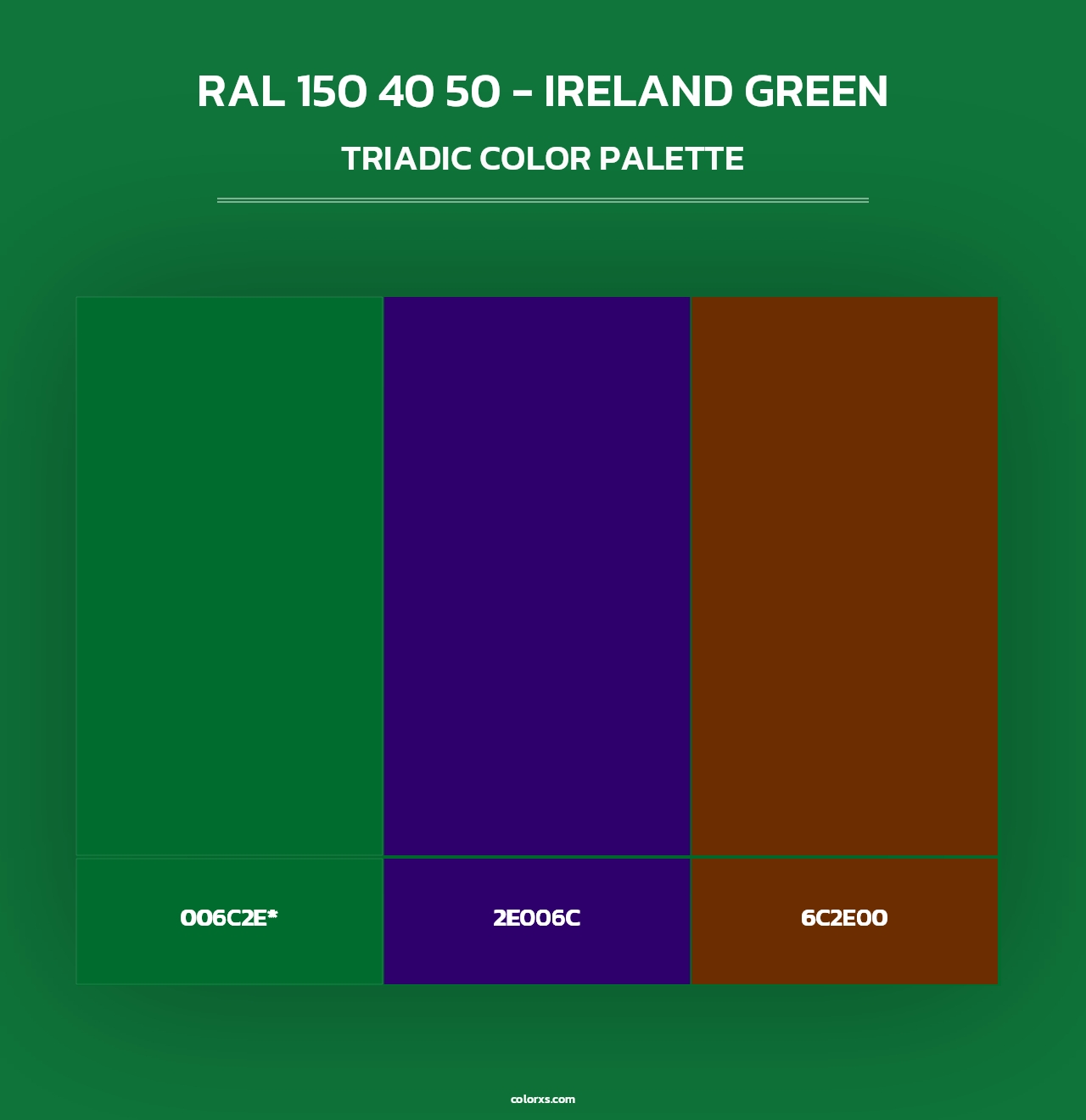 RAL 150 40 50 - Ireland Green - Triadic Color Palette