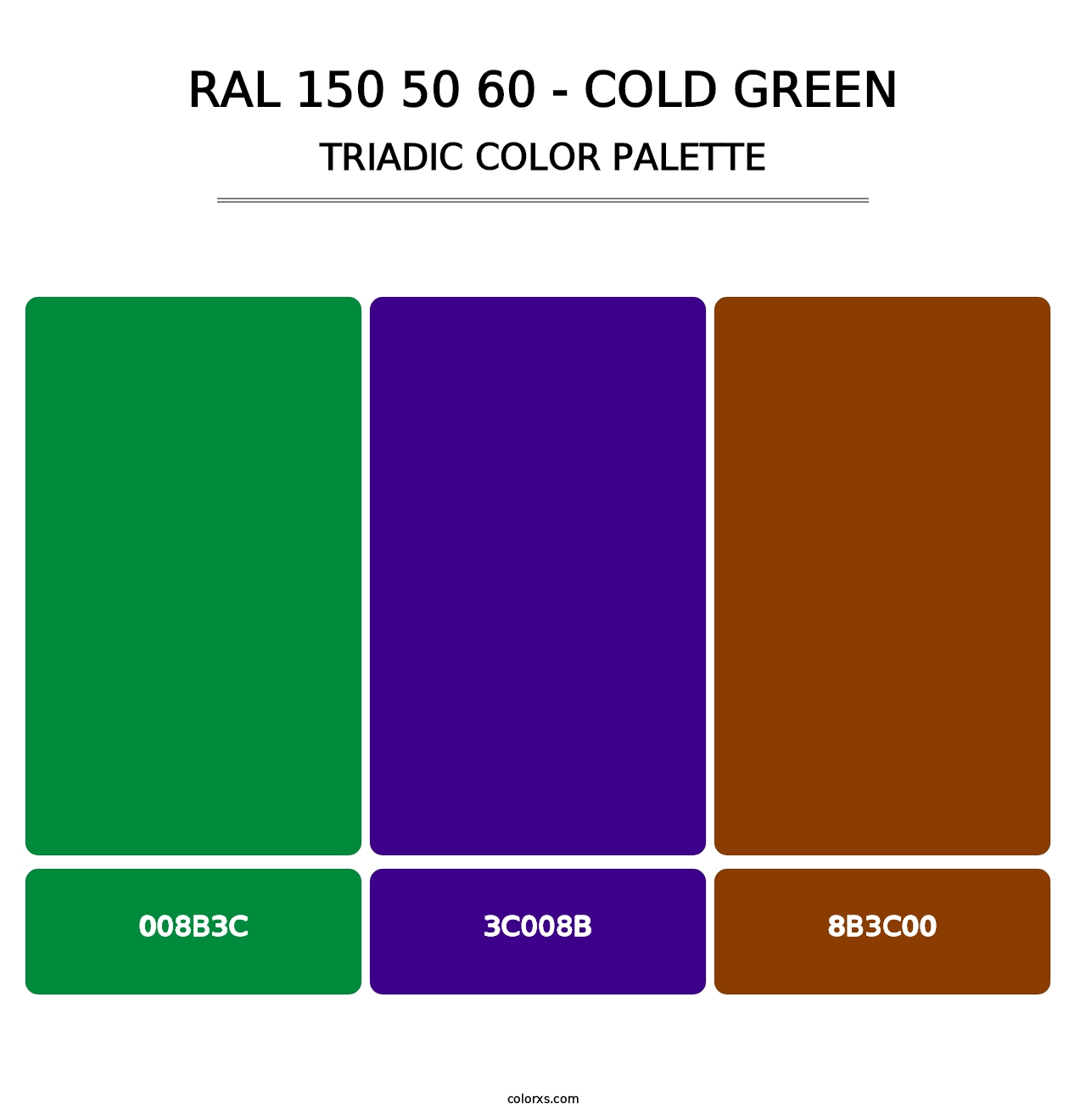 RAL 150 50 60 - Cold Green - Triadic Color Palette