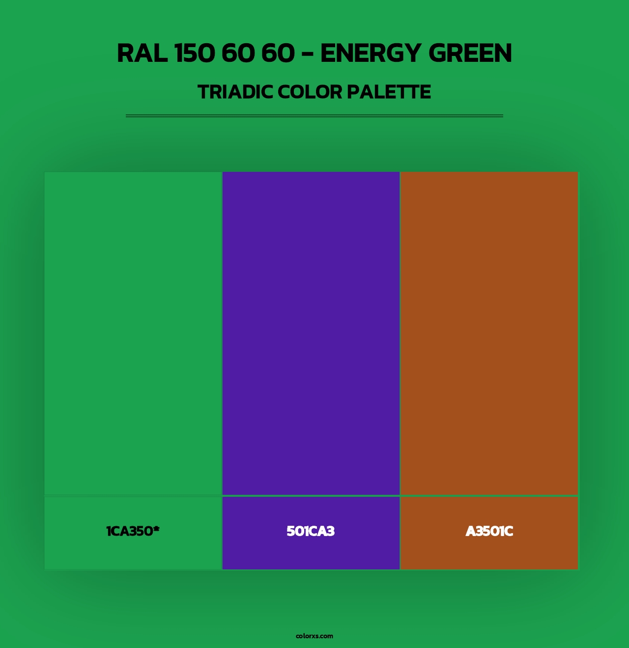 RAL 150 60 60 - Energy Green - Triadic Color Palette