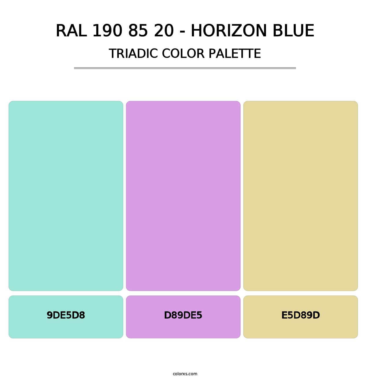 RAL 190 85 20 - Horizon Blue - Triadic Color Palette