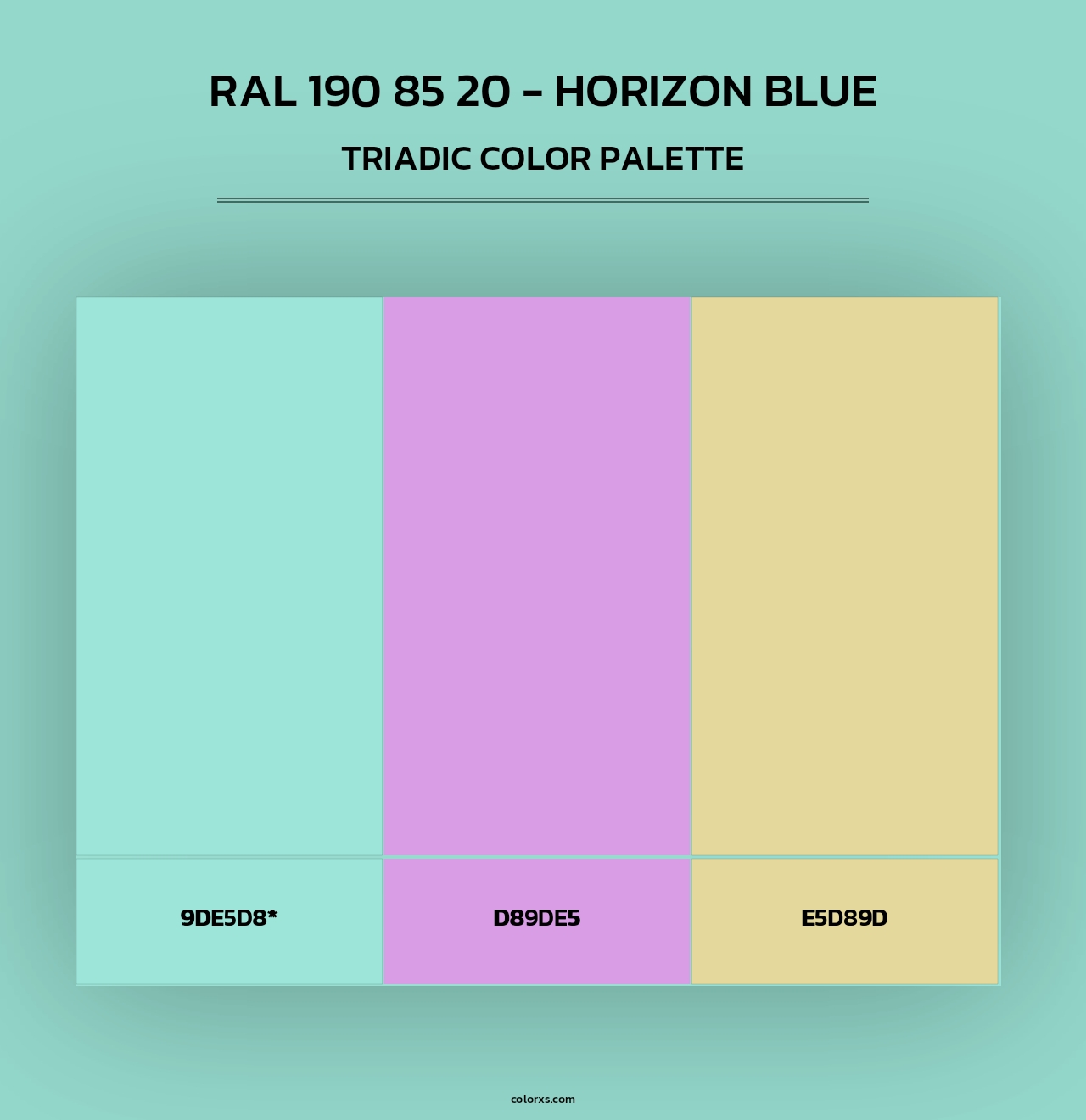 RAL 190 85 20 - Horizon Blue - Triadic Color Palette