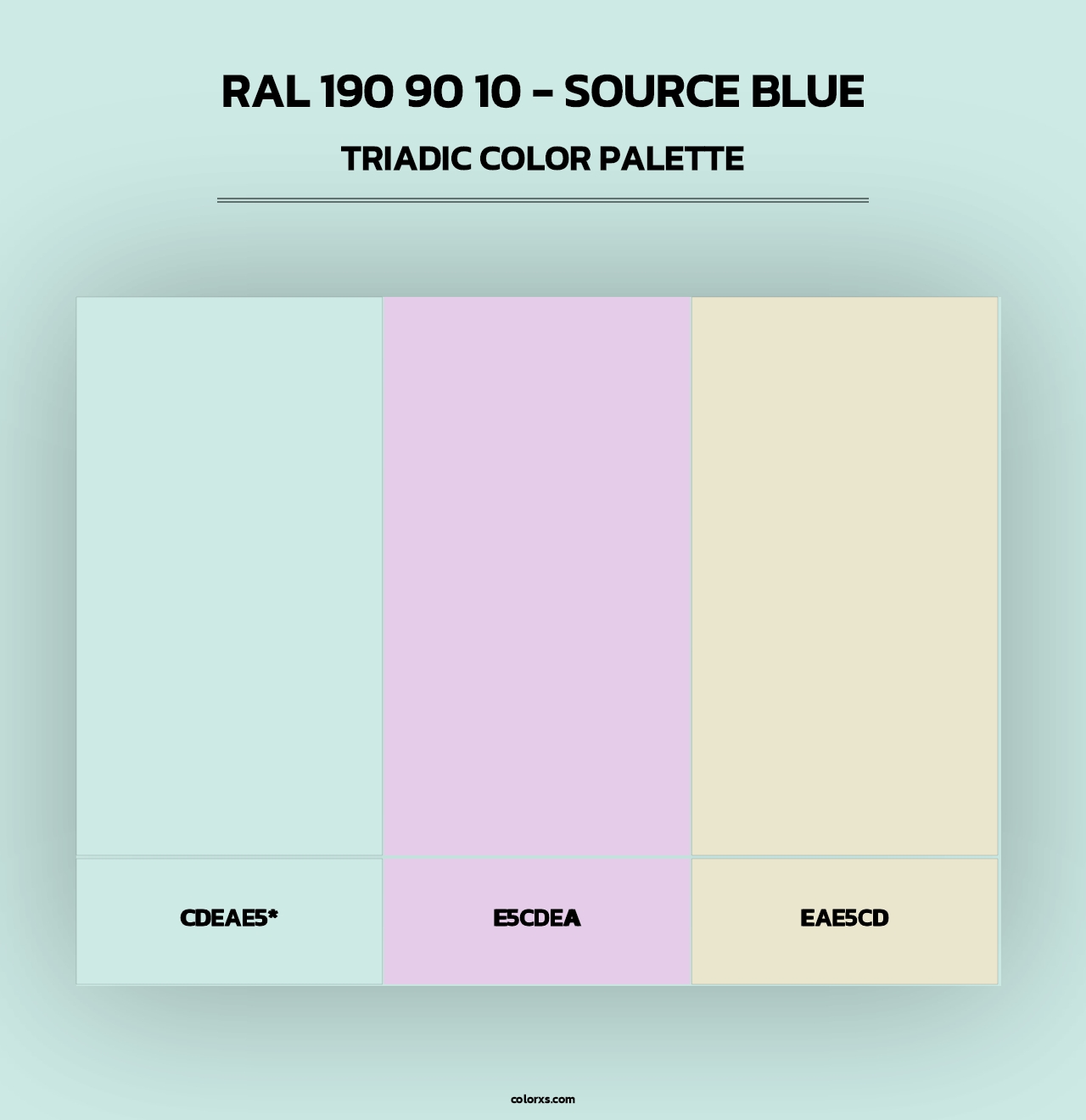 RAL 190 90 10 - Source Blue - Triadic Color Palette