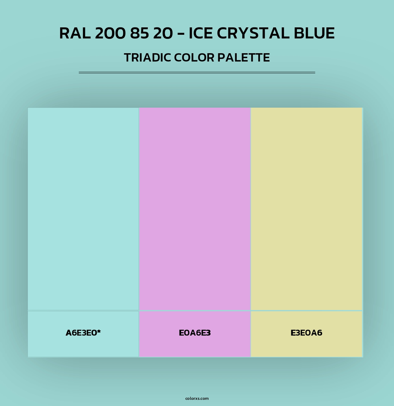 RAL 200 85 20 - Ice Crystal Blue - Triadic Color Palette