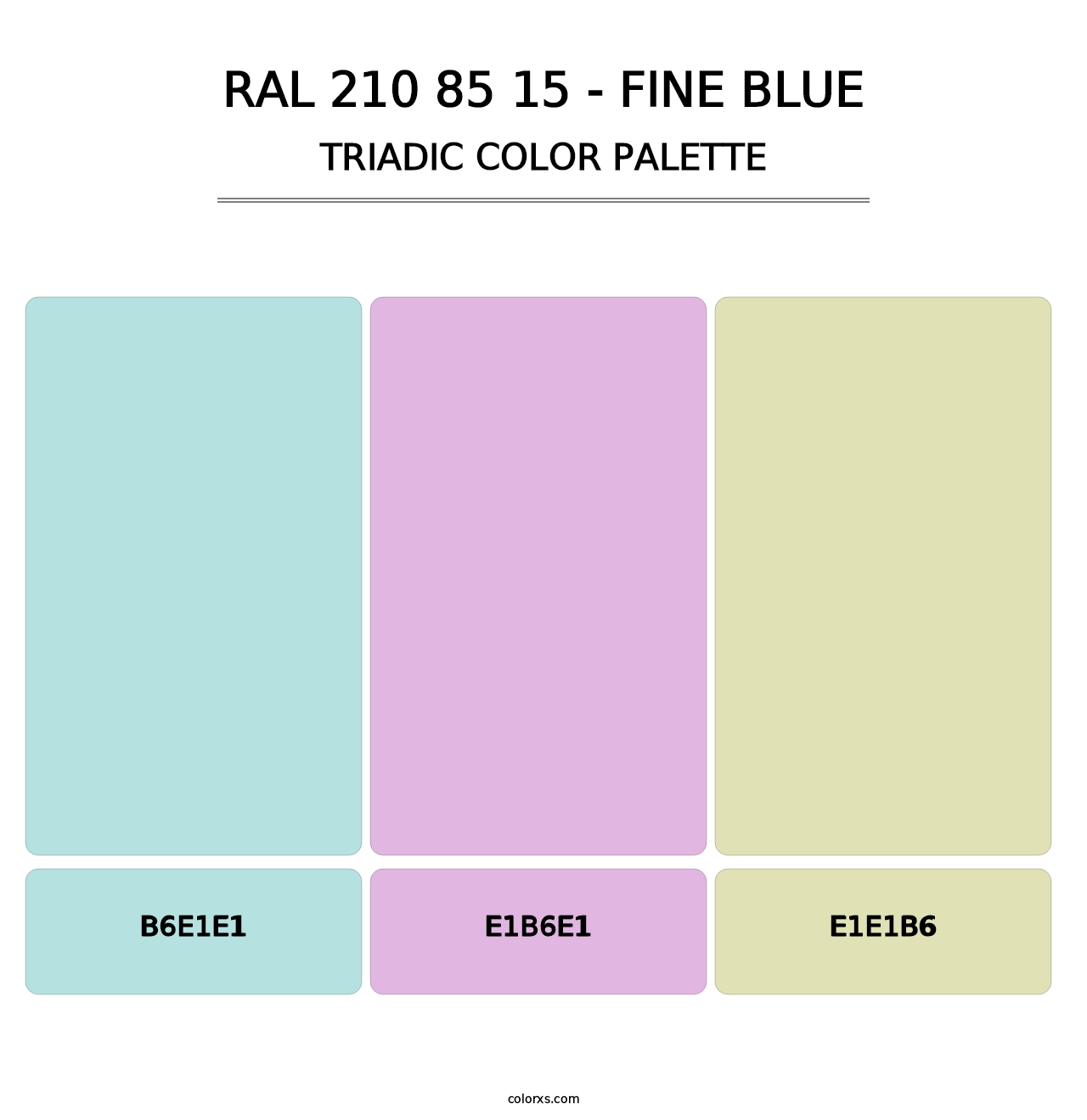 RAL 210 85 15 - Fine Blue - Triadic Color Palette