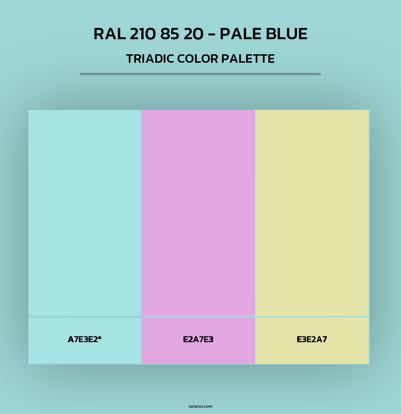 RAL 210 85 20 - Pale Blue - Triadic Color Palette