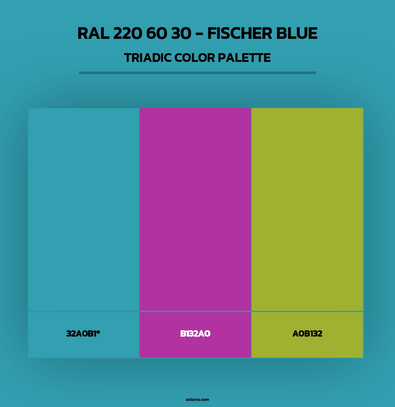 RAL 220 60 30 - Fischer Blue - Triadic Color Palette