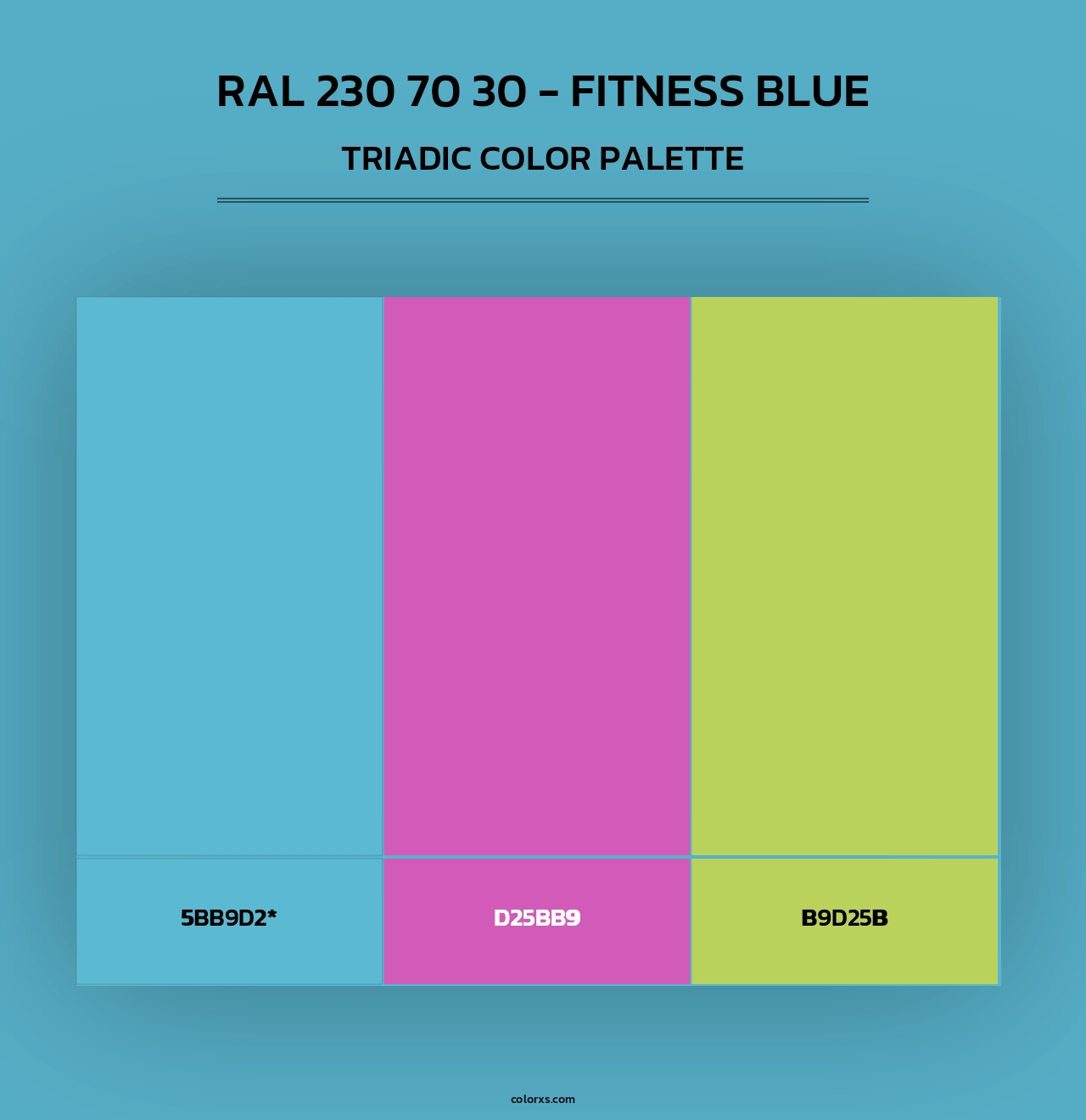RAL 230 70 30 - Fitness Blue - Triadic Color Palette