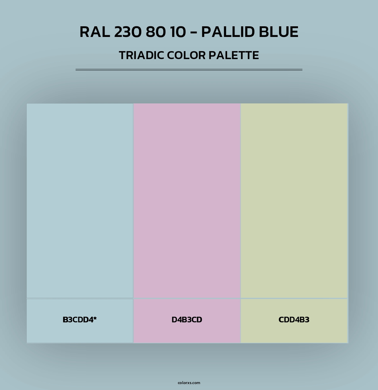 RAL 230 80 10 - Pallid Blue - Triadic Color Palette