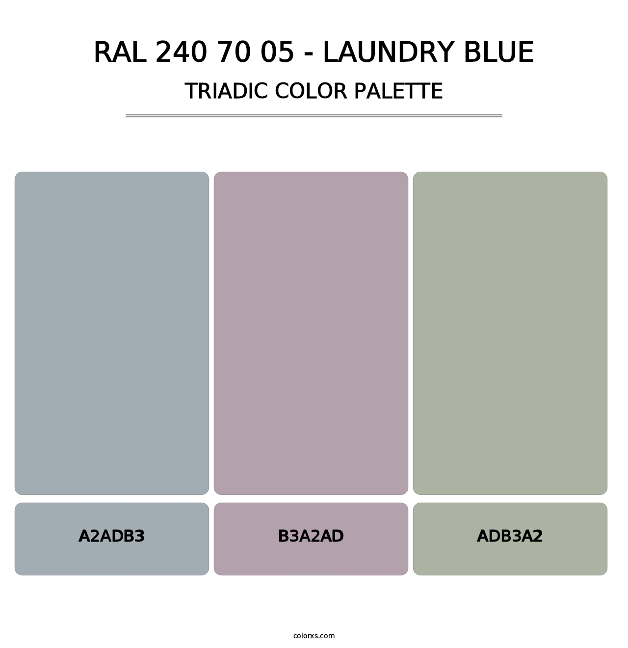 RAL 240 70 05 - Laundry Blue - Triadic Color Palette