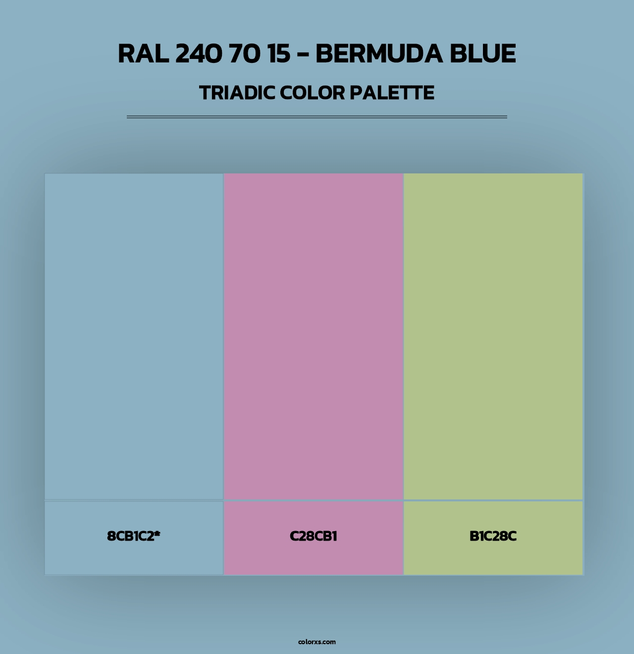 RAL 240 70 15 - Bermuda Blue - Triadic Color Palette