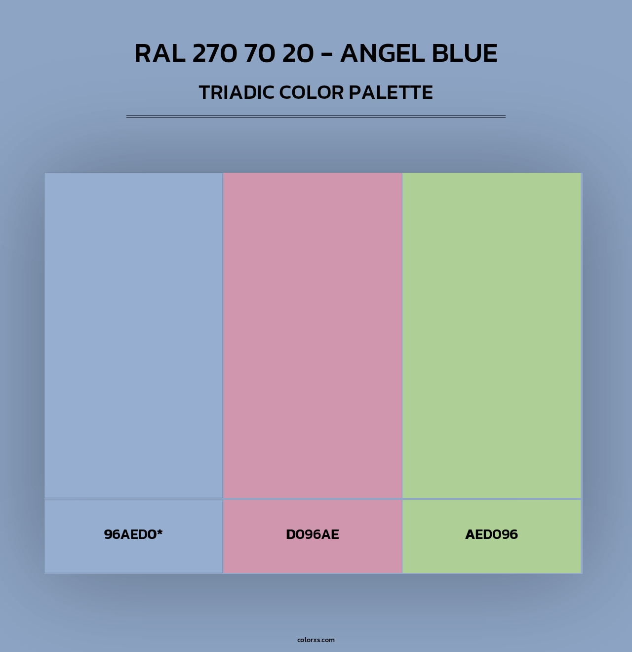 RAL 270 70 20 - Angel Blue - Triadic Color Palette