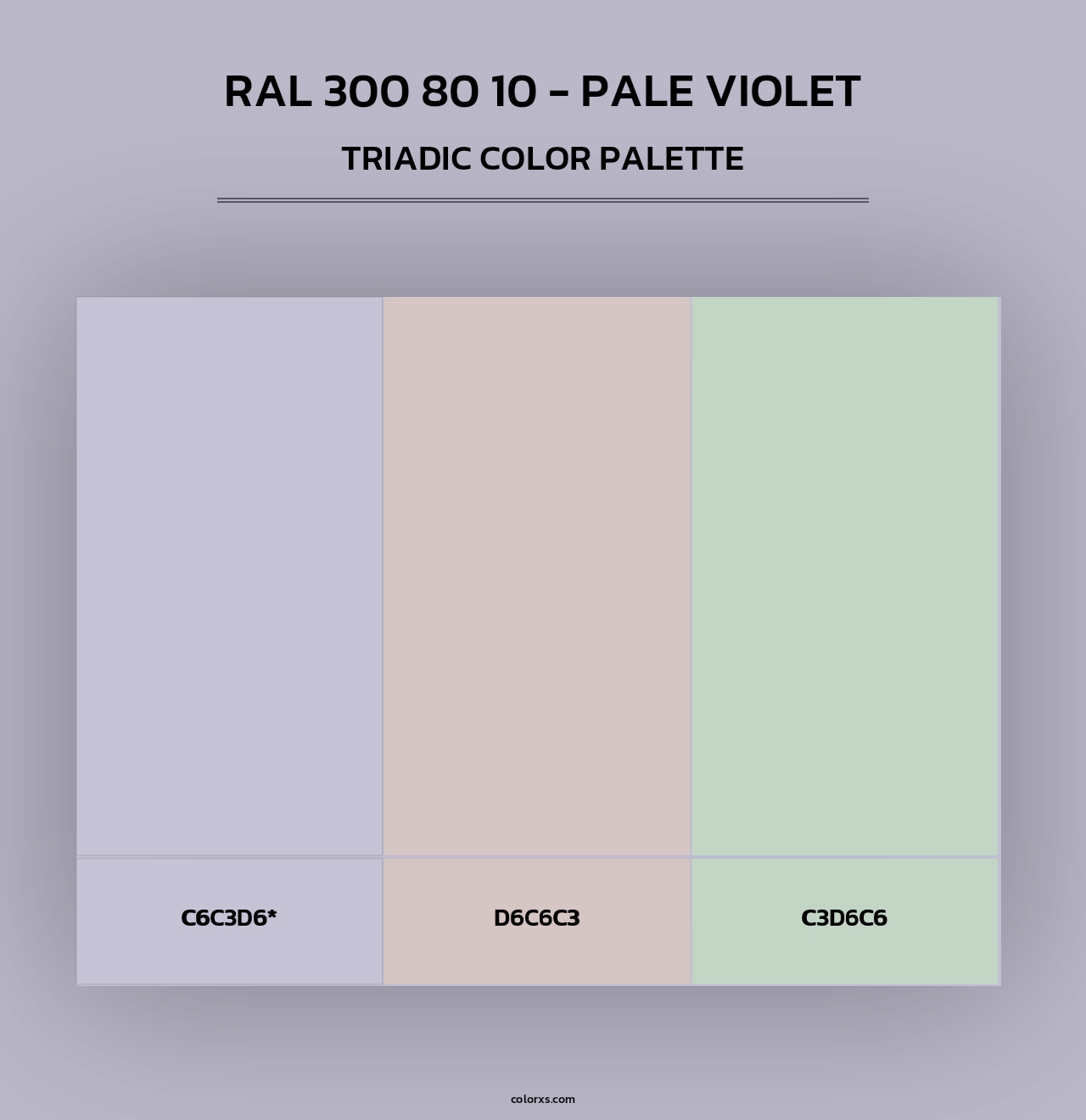 RAL 300 80 10 - Pale Violet - Triadic Color Palette