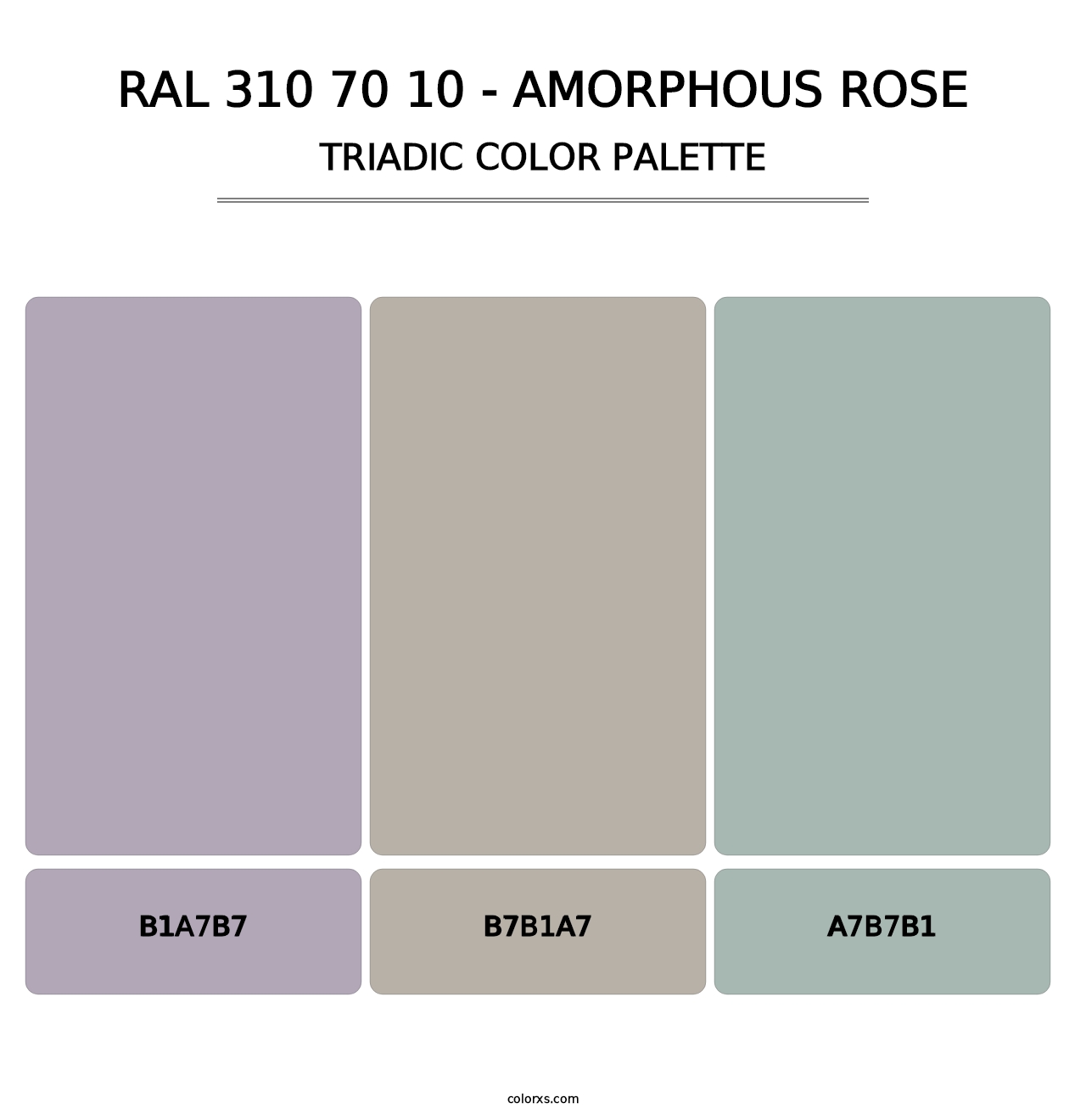 RAL 310 70 10 - Amorphous Rose - Triadic Color Palette