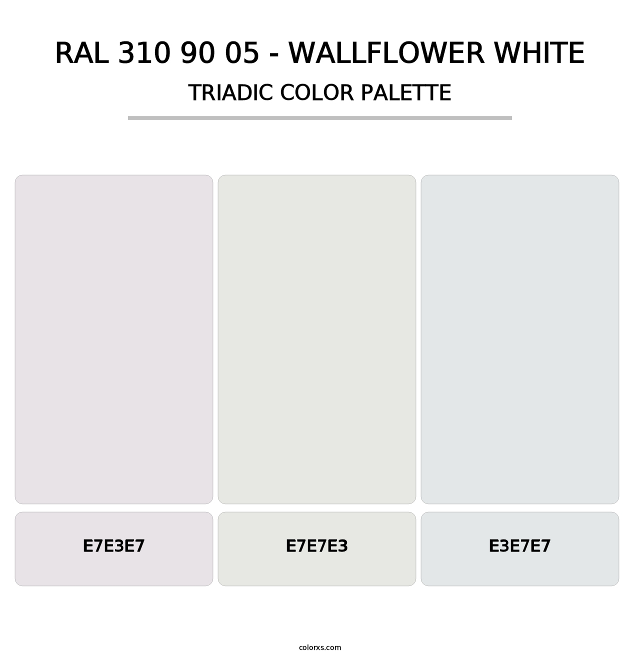 RAL 310 90 05 - Wallflower White - Triadic Color Palette