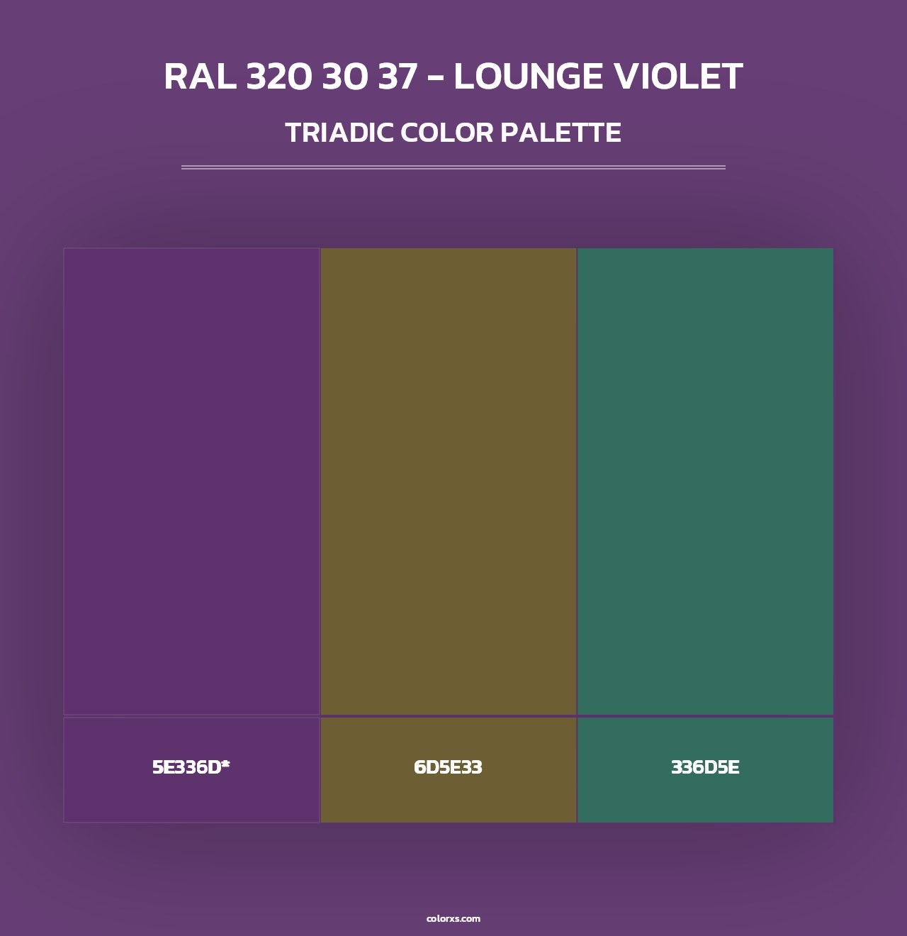 RAL 320 30 37 - Lounge Violet - Triadic Color Palette