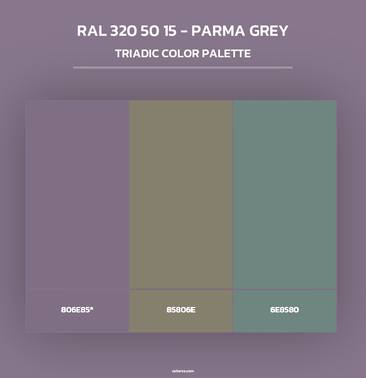 RAL 320 50 15 - Parma Grey - Triadic Color Palette