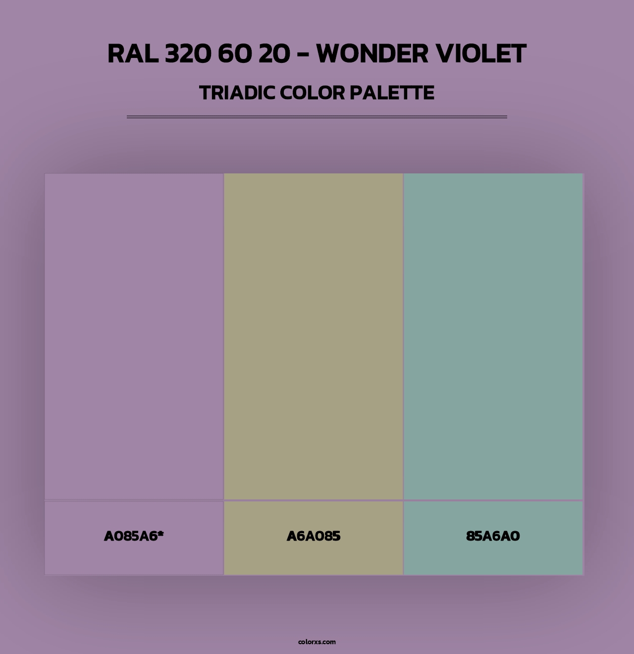 RAL 320 60 20 - Wonder Violet - Triadic Color Palette
