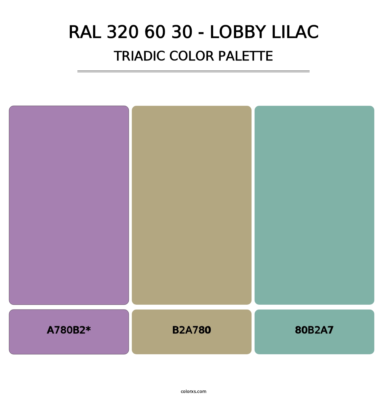 RAL 320 60 30 - Lobby Lilac - Triadic Color Palette
