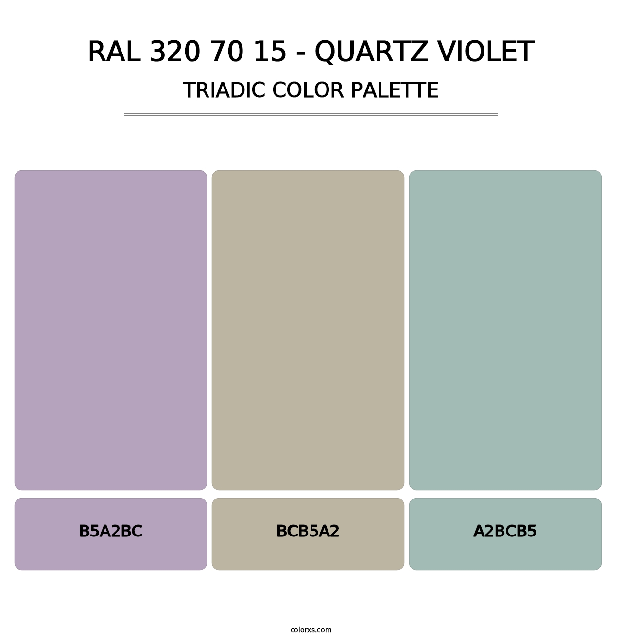RAL 320 70 15 - Quartz Violet - Triadic Color Palette