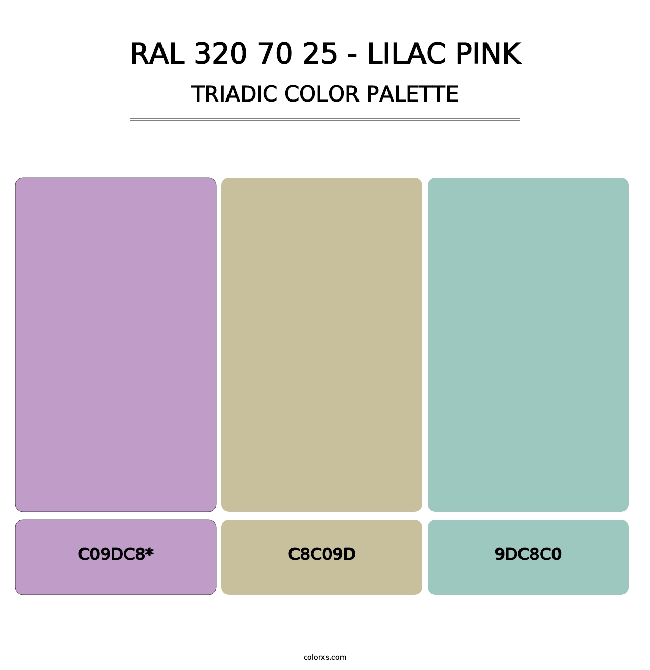 RAL 320 70 25 - Lilac Pink - Triadic Color Palette