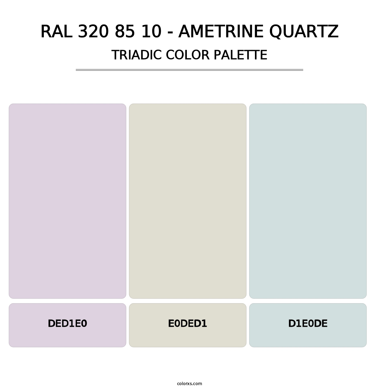 RAL 320 85 10 - Ametrine Quartz - Triadic Color Palette
