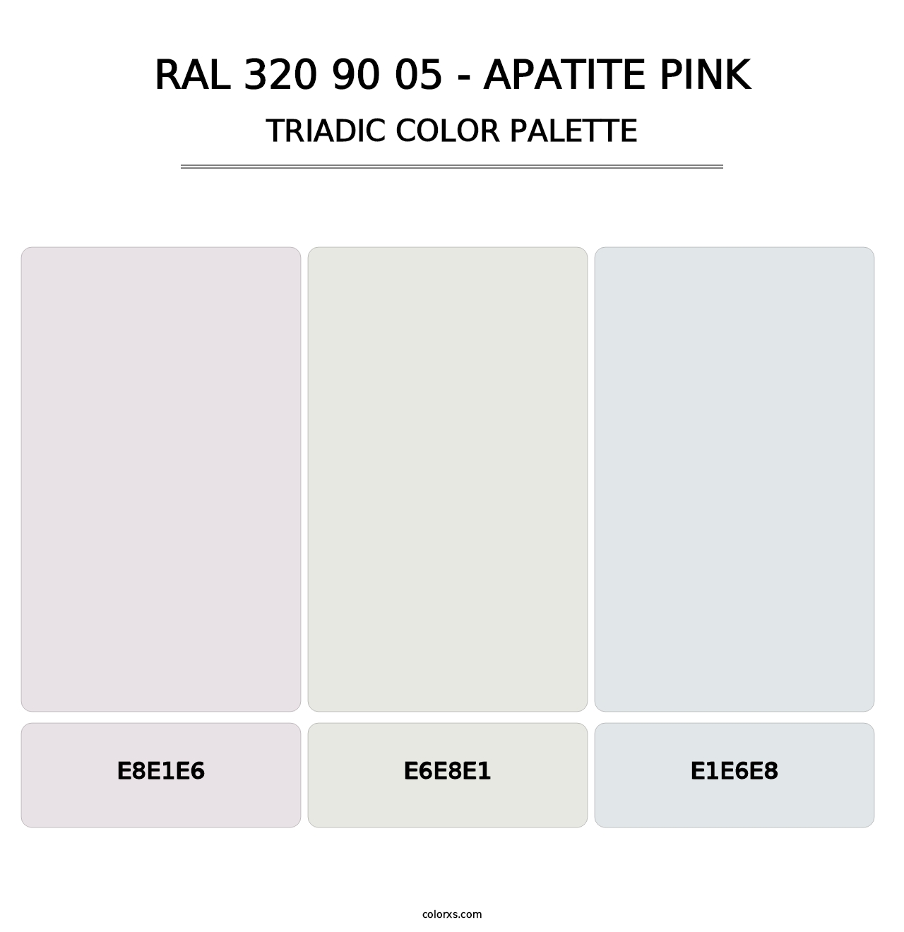 RAL 320 90 05 - Apatite Pink - Triadic Color Palette