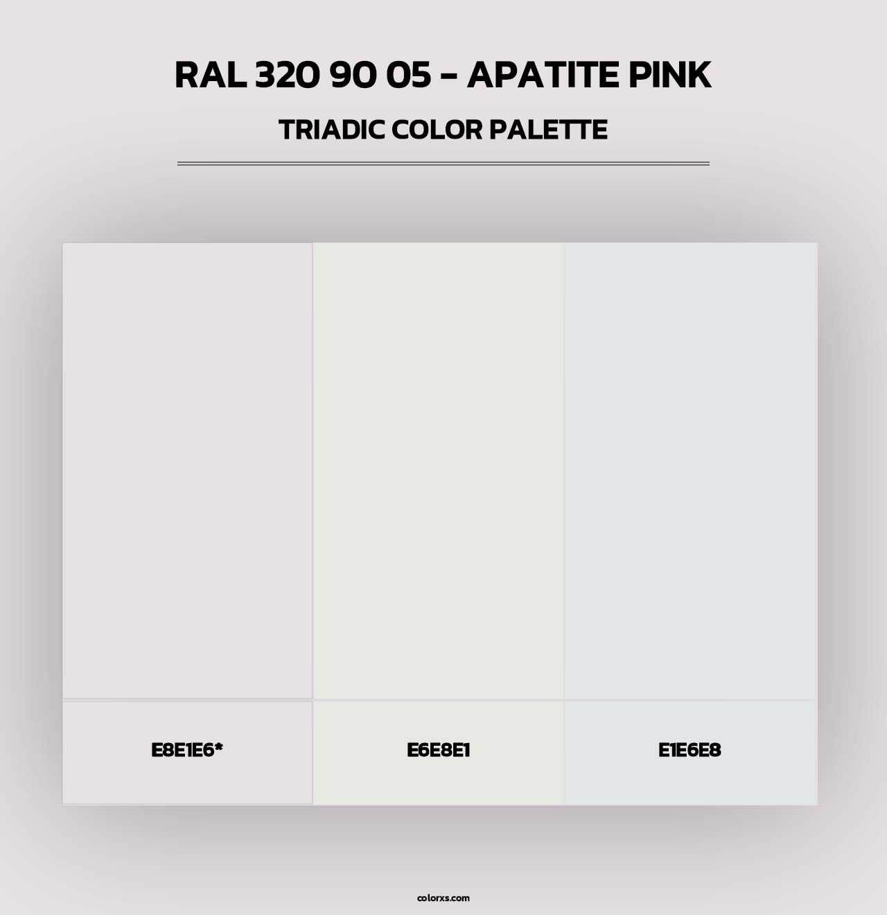 RAL 320 90 05 - Apatite Pink - Triadic Color Palette