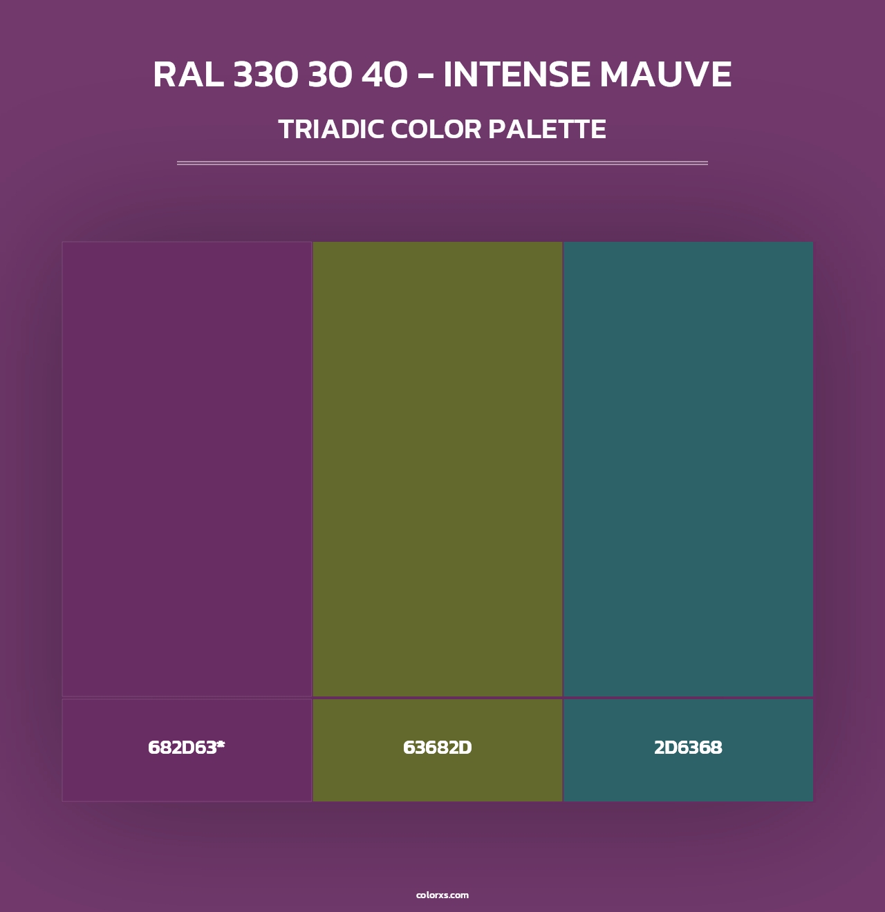 RAL 330 30 40 - Intense Mauve - Triadic Color Palette