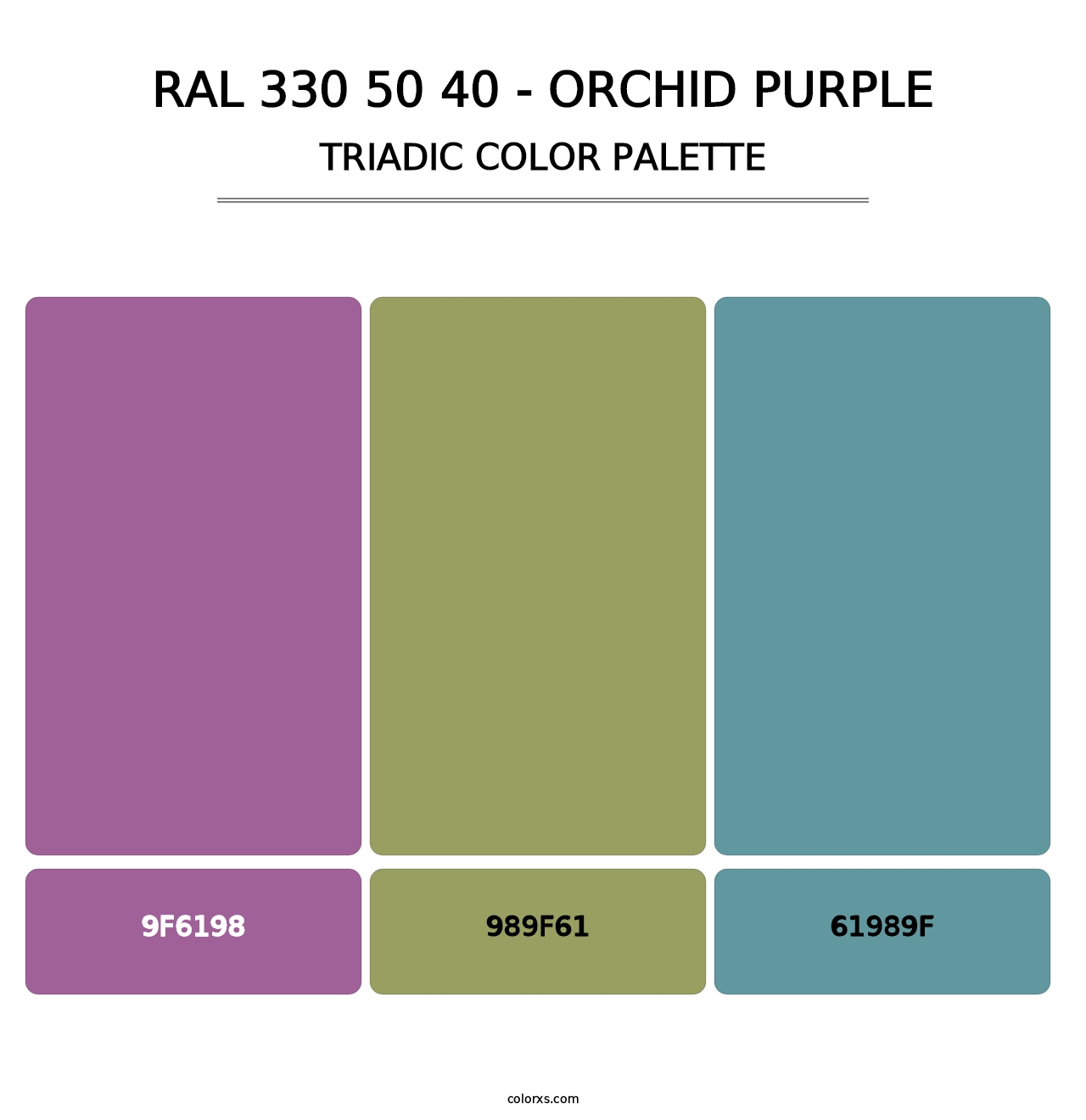 RAL 330 50 40 - Orchid Purple - Triadic Color Palette