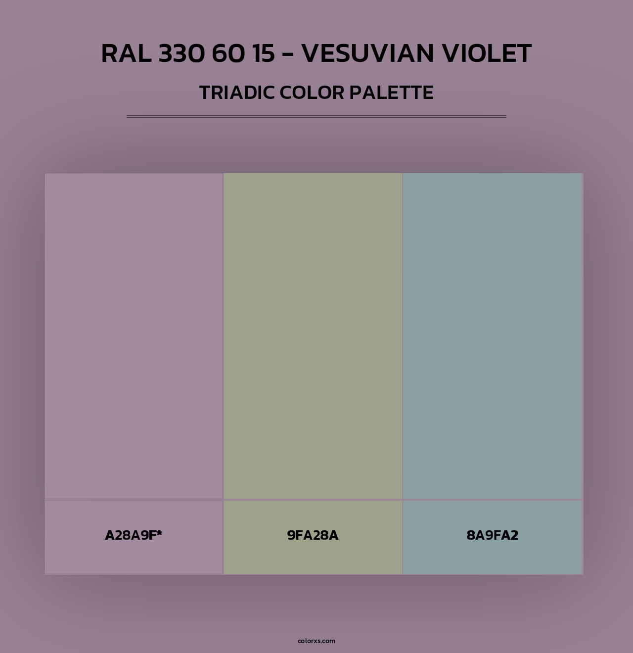 RAL 330 60 15 - Vesuvian Violet - Triadic Color Palette