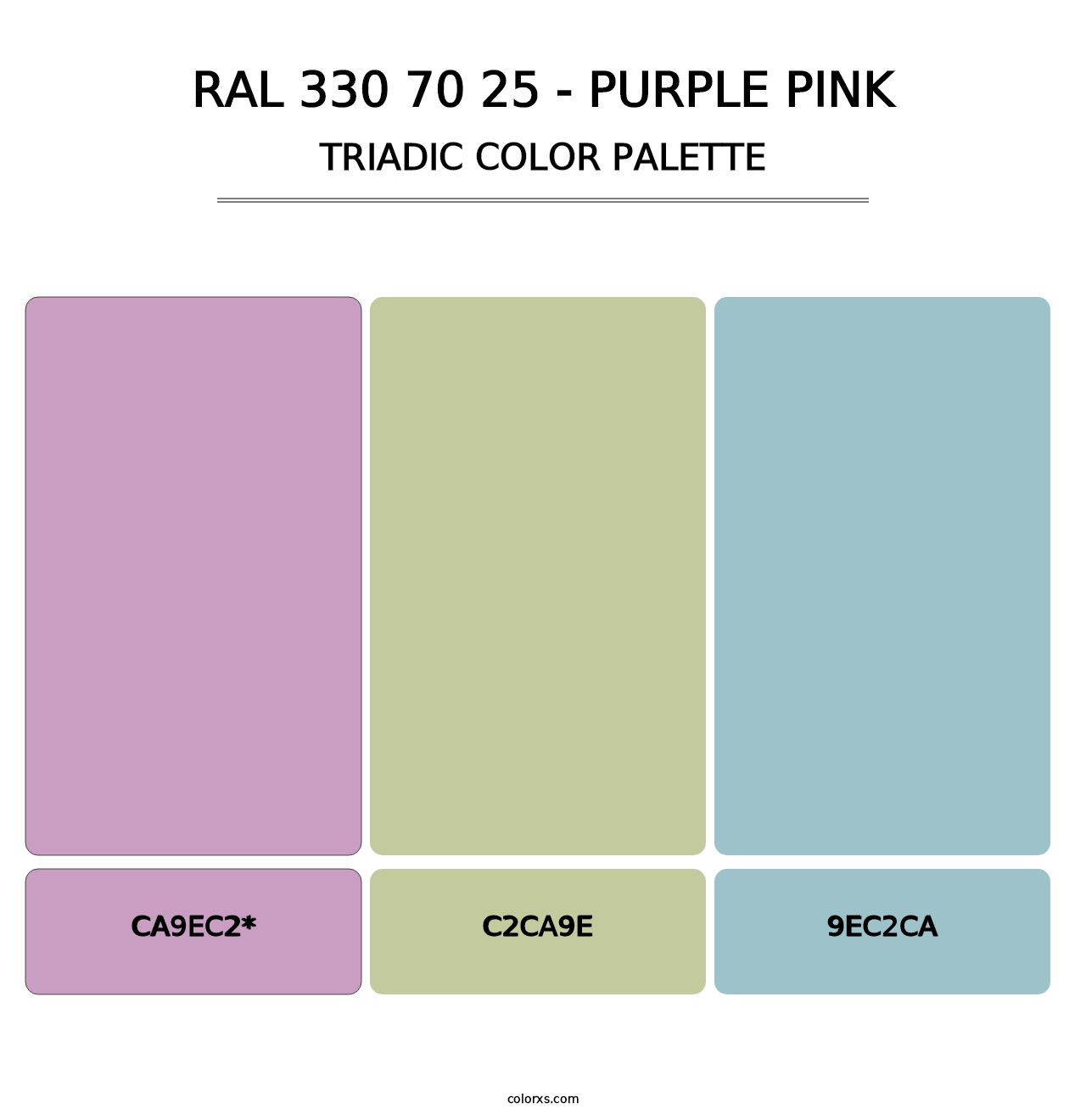RAL 330 70 25 - Purple Pink - Triadic Color Palette