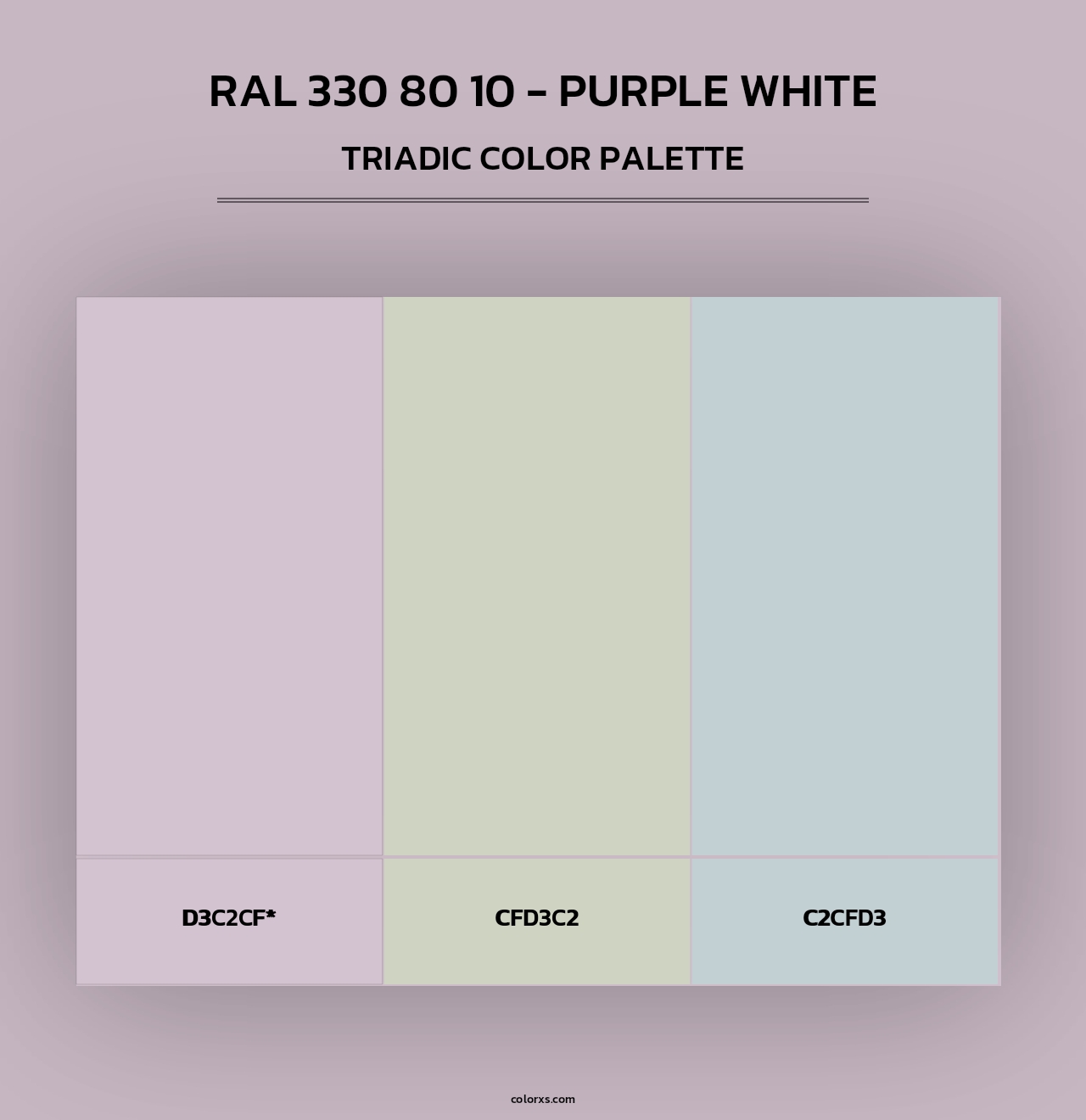 RAL 330 80 10 - Purple White - Triadic Color Palette