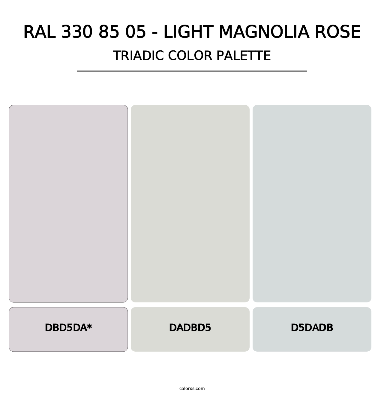 RAL 330 85 05 - Light Magnolia Rose - Triadic Color Palette