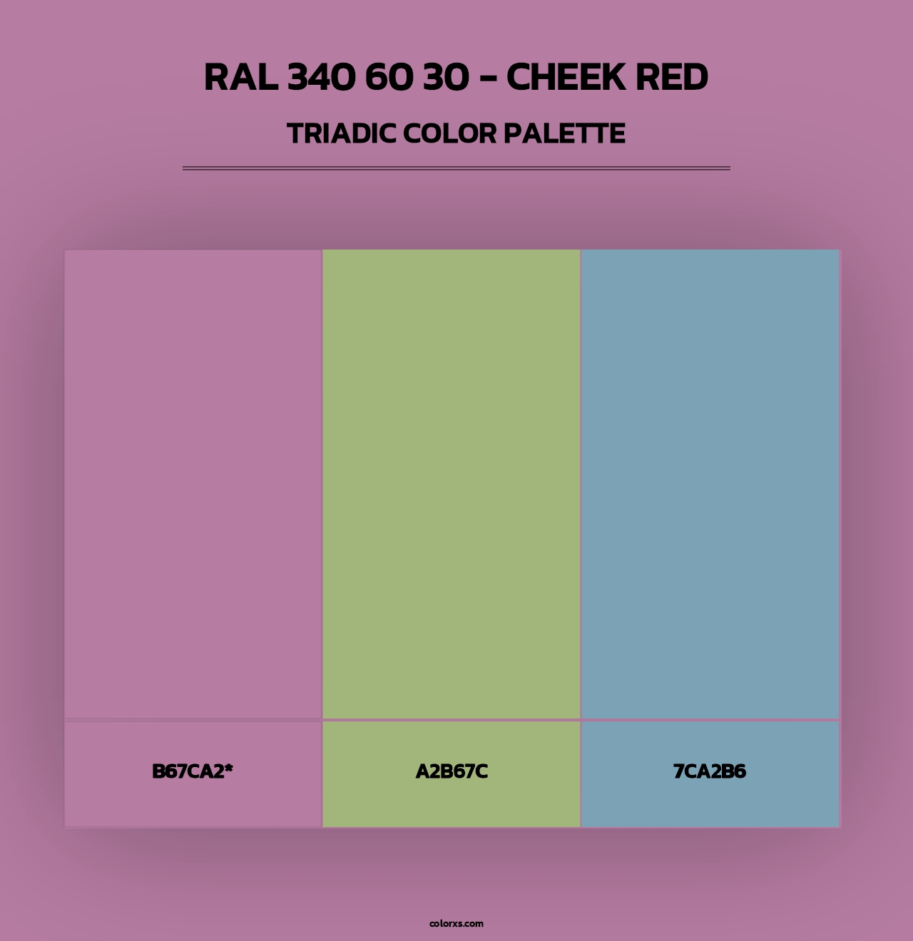 RAL 340 60 30 - Cheek Red - Triadic Color Palette