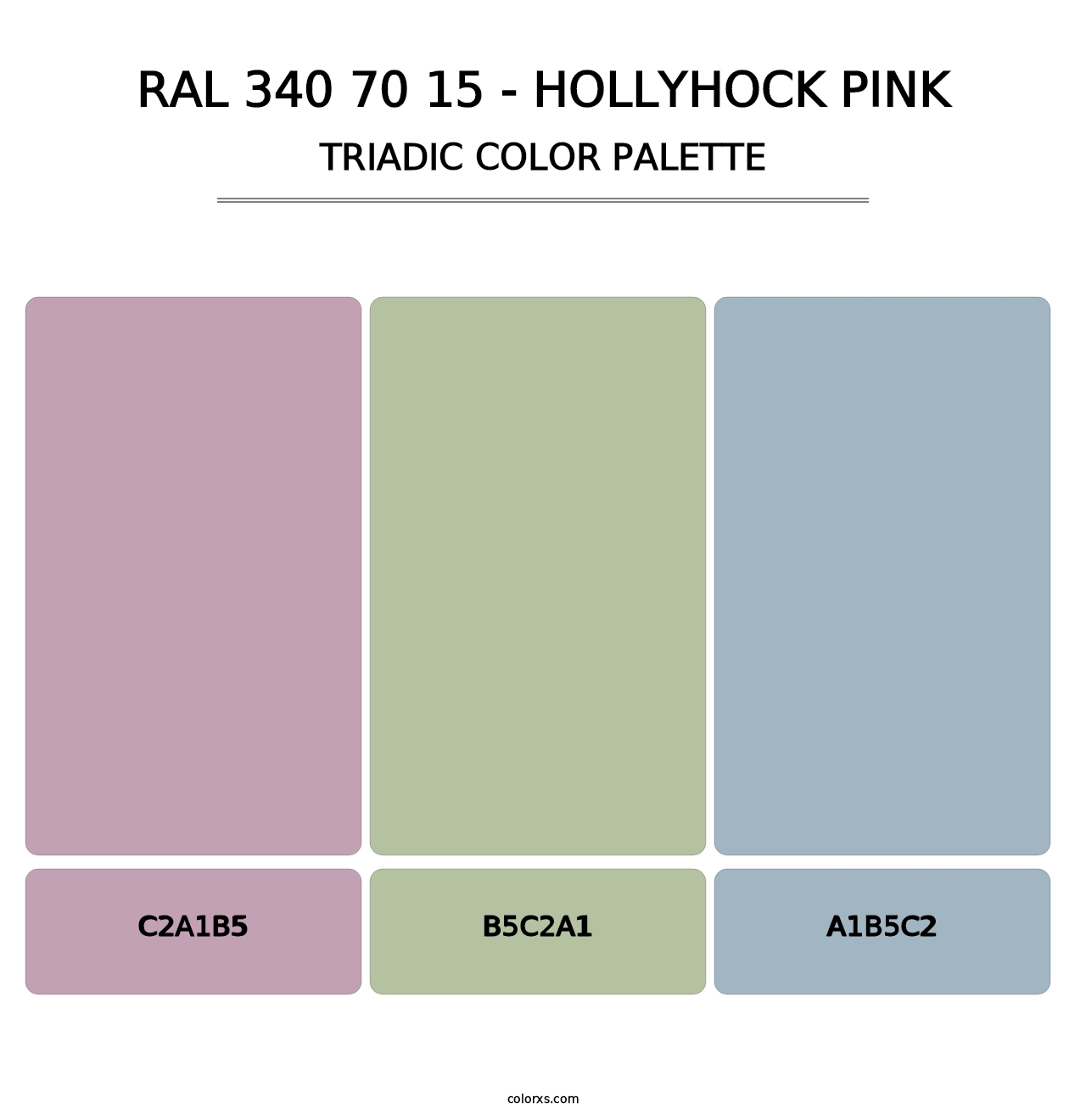 RAL 340 70 15 - Hollyhock Pink - Triadic Color Palette
