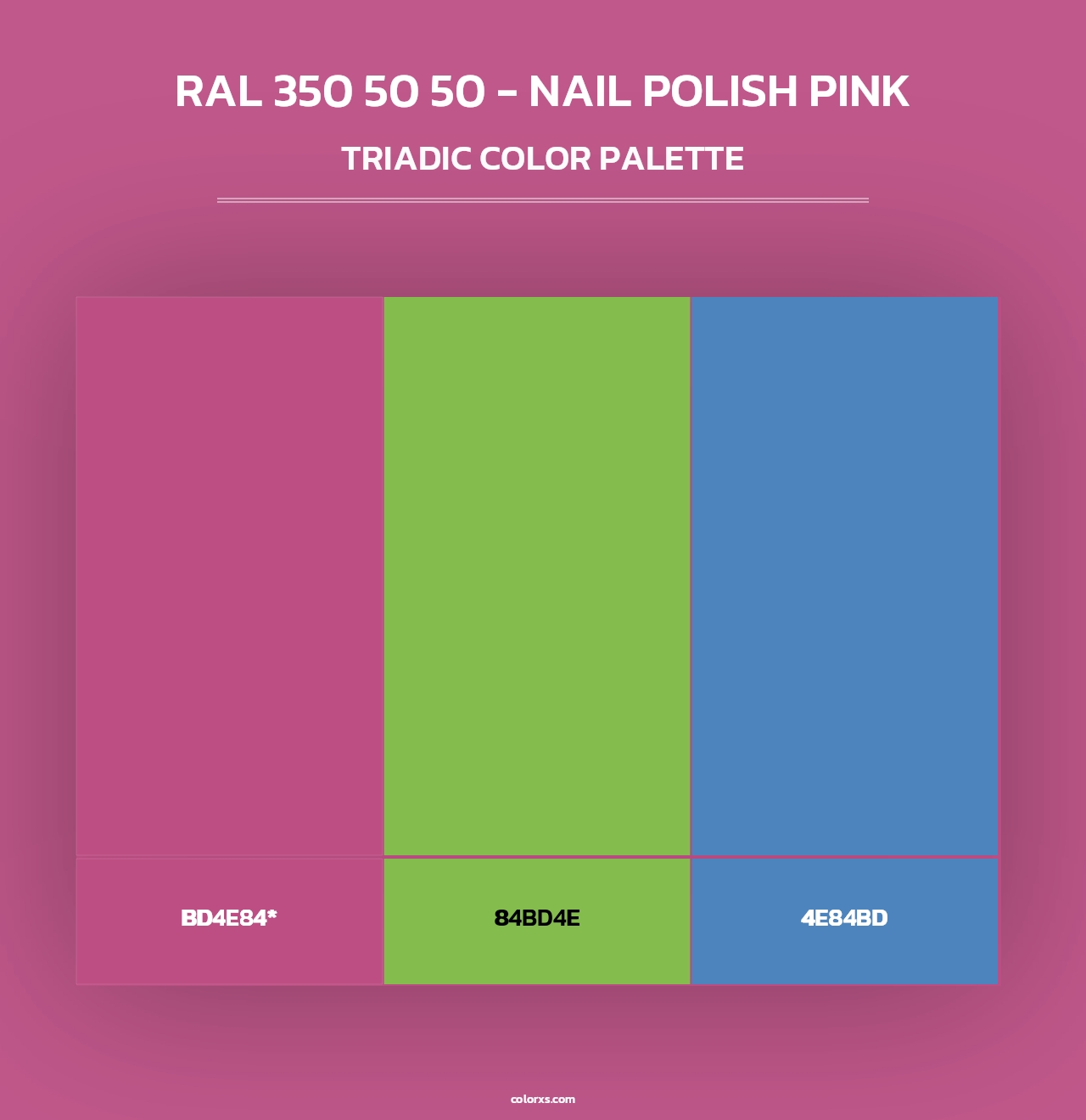 RAL 350 50 50 - Nail Polish Pink - Triadic Color Palette