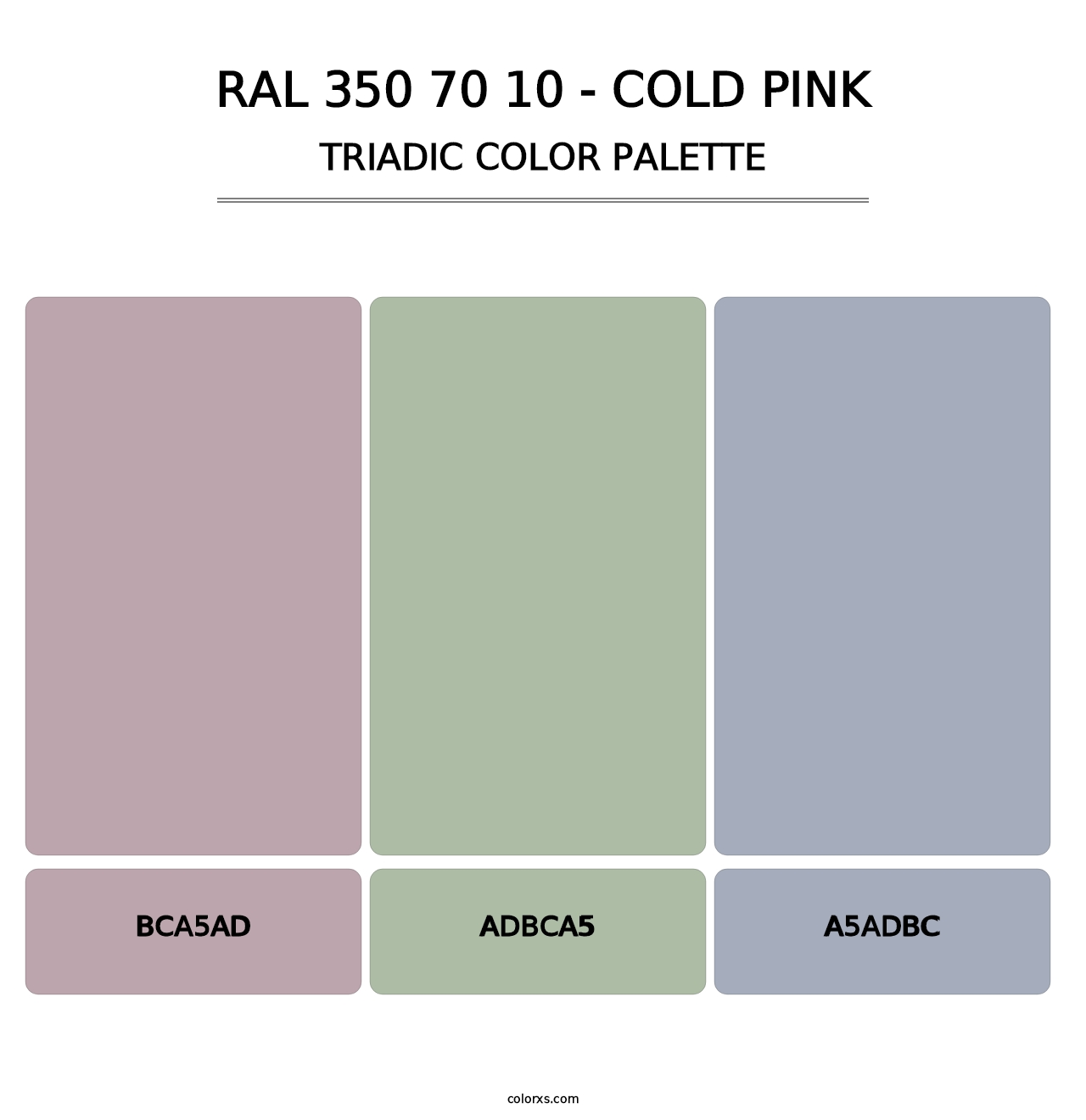 RAL 350 70 10 - Cold Pink - Triadic Color Palette