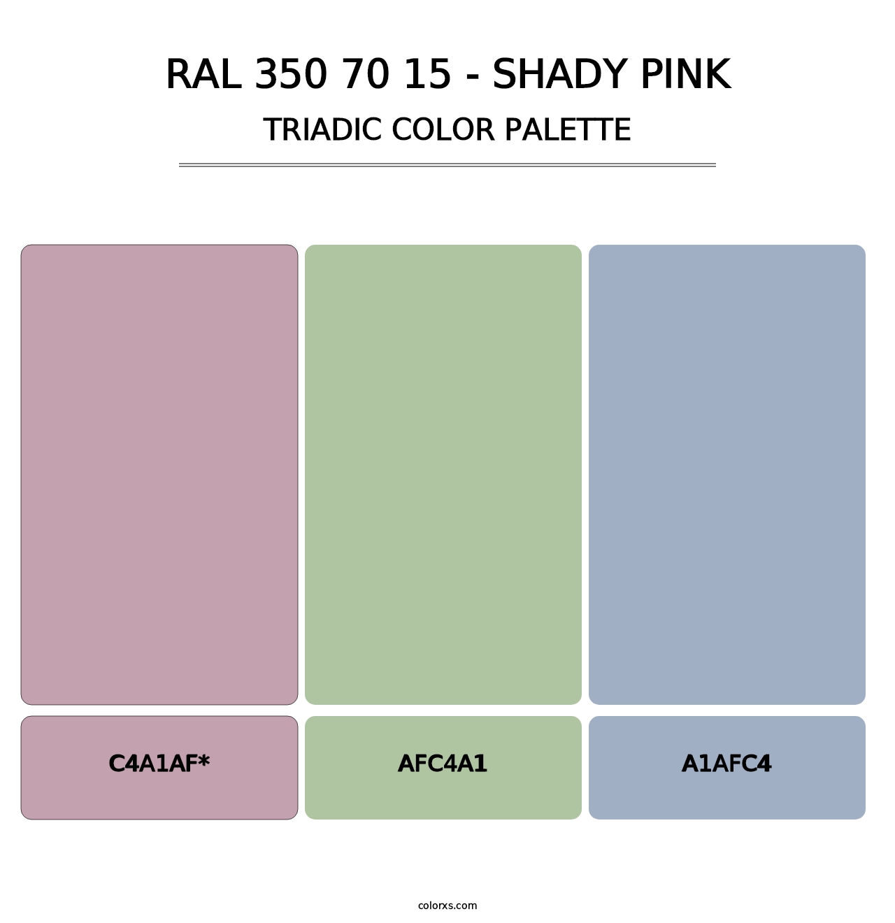 RAL 350 70 15 - Shady Pink - Triadic Color Palette
