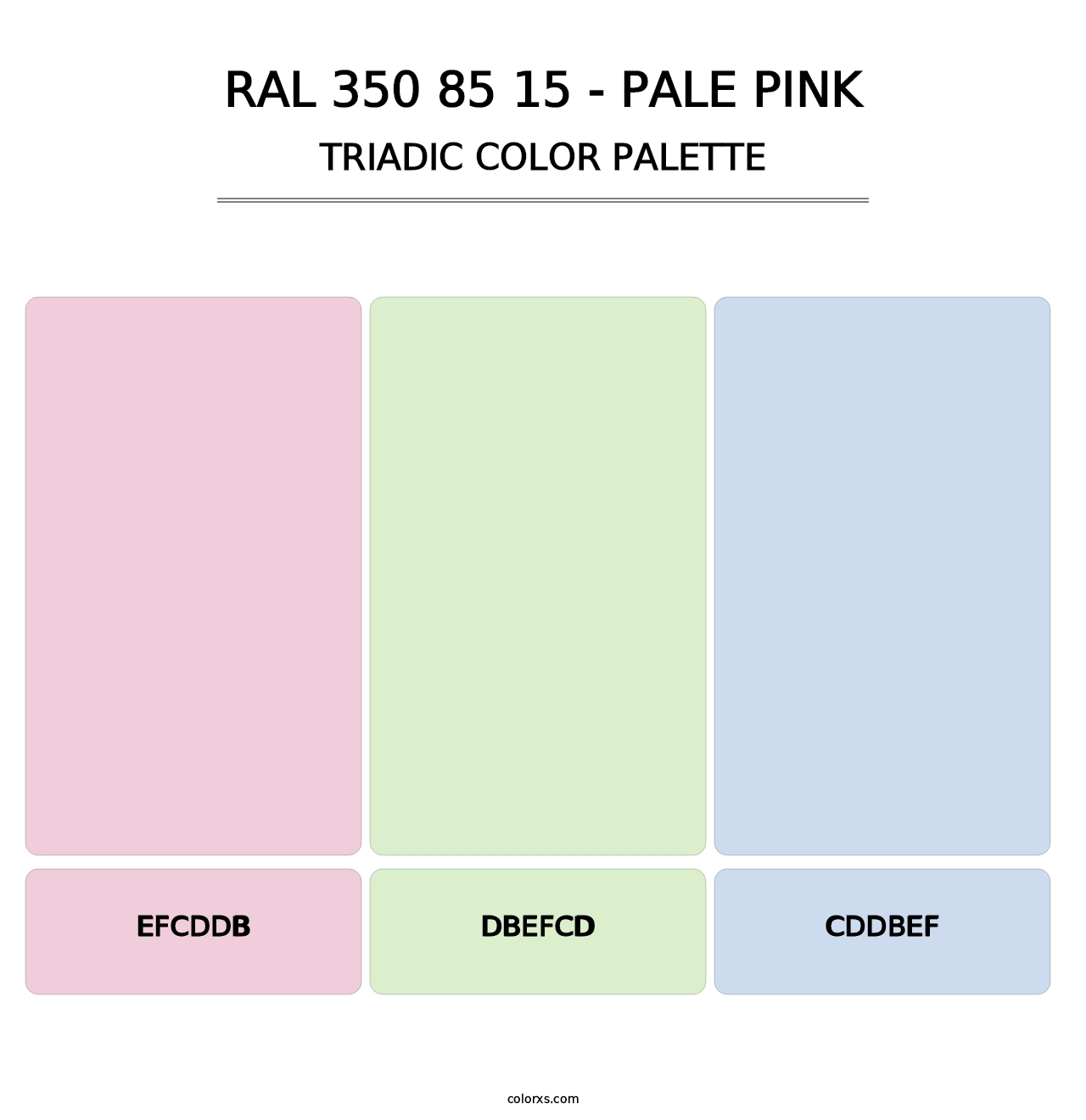 RAL 350 85 15 - Pale Pink - Triadic Color Palette