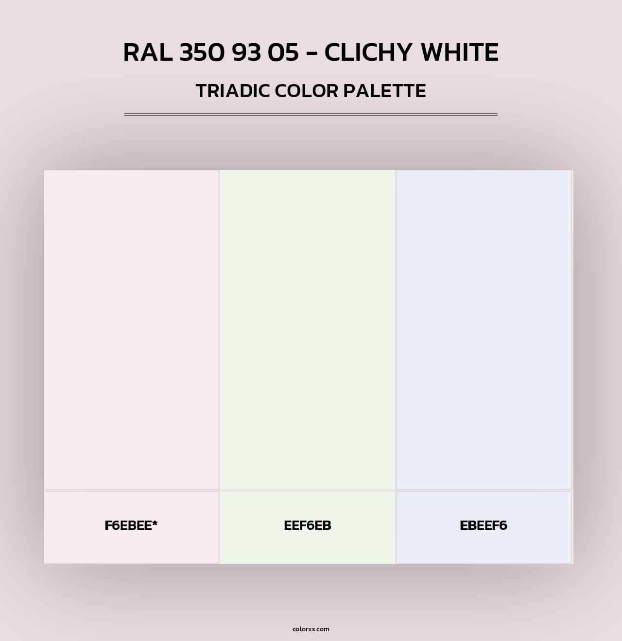 RAL 350 93 05 - Clichy White - Triadic Color Palette
