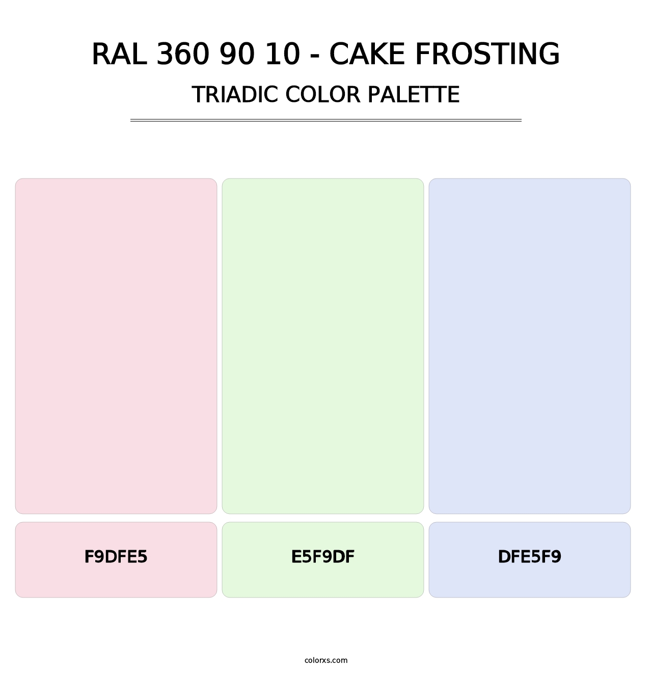 RAL 360 90 10 - Cake Frosting - Triadic Color Palette